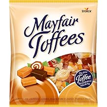 Mayfair Toffees - 1 x 490g - Caramel Toffee Candy Mix with Different Flavours - Individually Wrapped Sweets