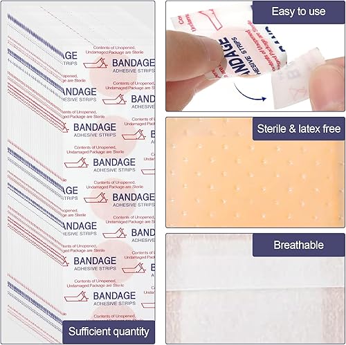 Miniatura 3 de 200 vendajes redondos autoadhesivos, vendaje autoadhesivo de tela flexible para cuidado de heridas pequeñas y ocultar manchas en la piel, 0.87