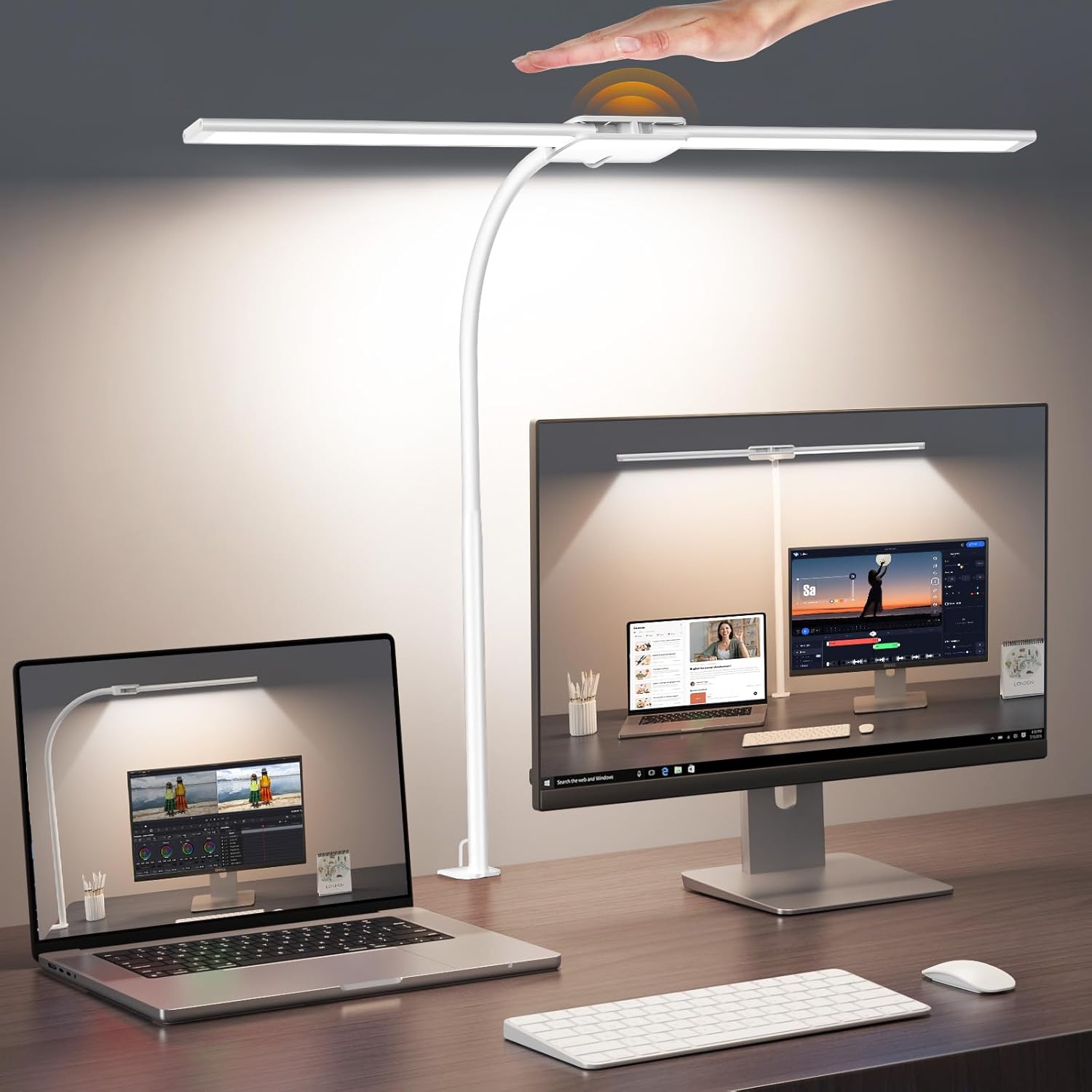 Syrinx LED Desk Lamp for Home Office, Desk Lamp with Clamp
