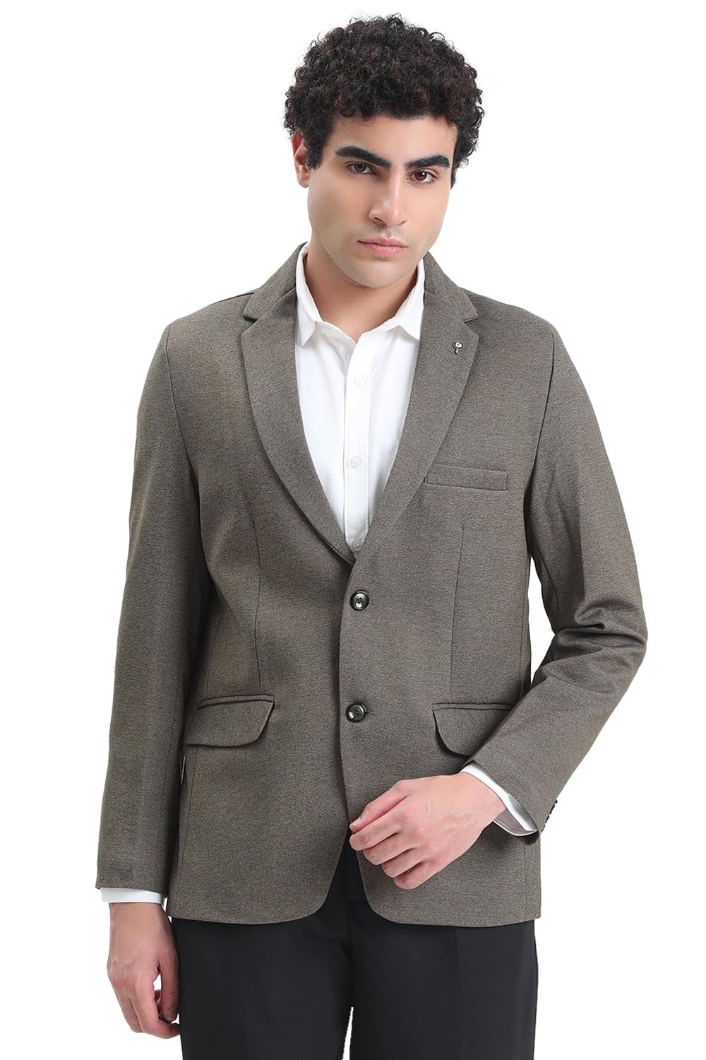 showoffff Men's Green Single-Breasted Slim Fit Blazer-EX-3020_Green-picture-26