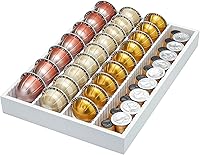 Vista 8 de MinBoo Soporte de Almacenamiento de Cápsulas de Café de Bambú Inserto de Cajón para Mostrador Compatible con Cápsulas Nespresso Vertuo Vertuoline