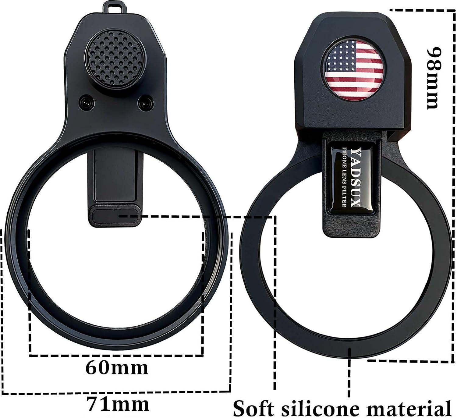 67mm CPL Polarizing Filter Clip-on Lens Kit for iPhone 17, 16, 15, 13, 12, Samsung and Android Phones, with Lens Cap, Filter Case, Cleaning Cloth
