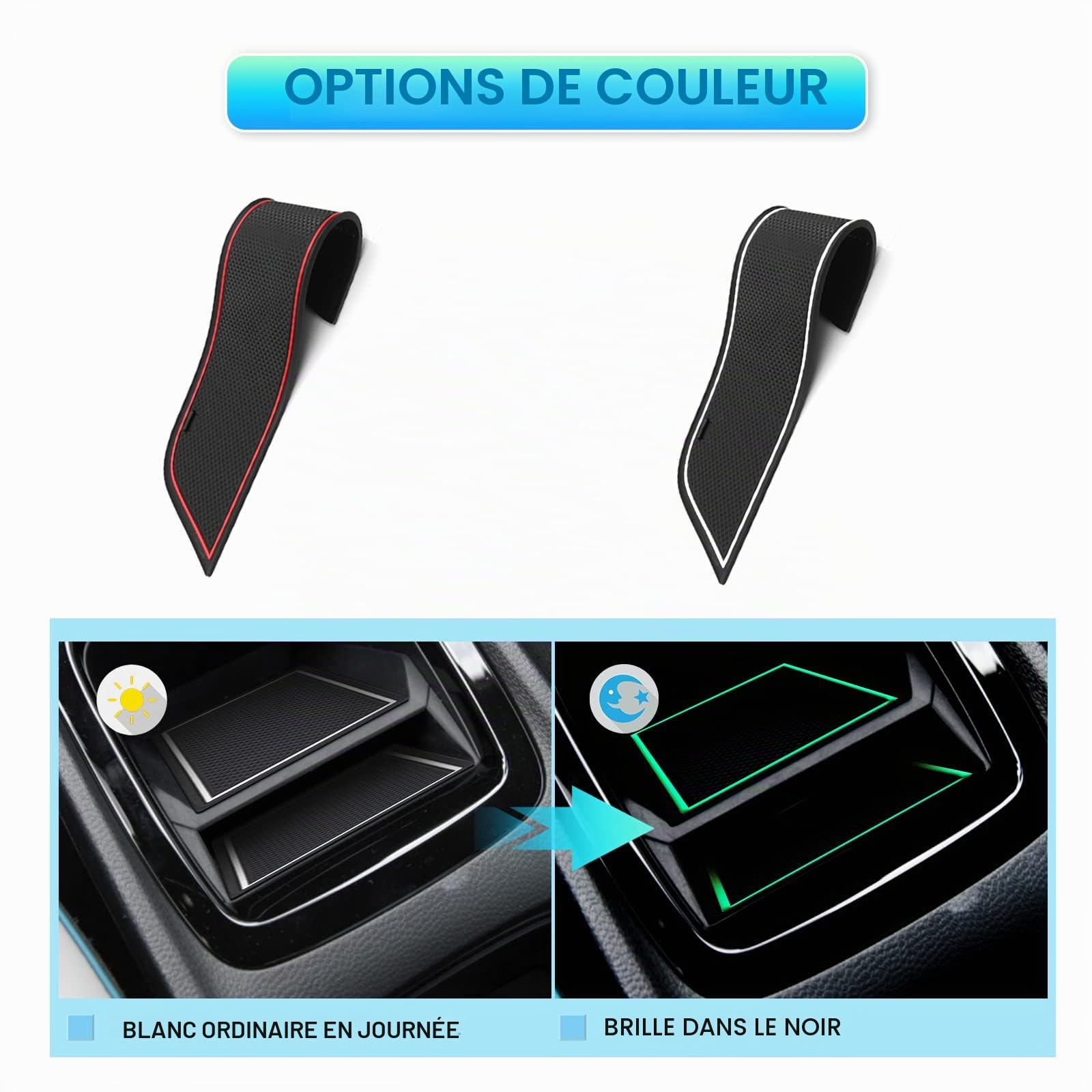 CDEFG Compatible avec VW Polo 6 AW 2019-2025 2026, Polo Tapis de Protection Anti-poussière Antidérapant Coupe Porte Gobelet Tasse Boîte de Bras Caoutchouc Console Centrale Polo MK6 Accessoire (Rouge)