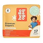 Hello Bello Premium Diapers Size 6 (35+ lbs) Daring Doodlers Designs, 17ct Jumbo Pack