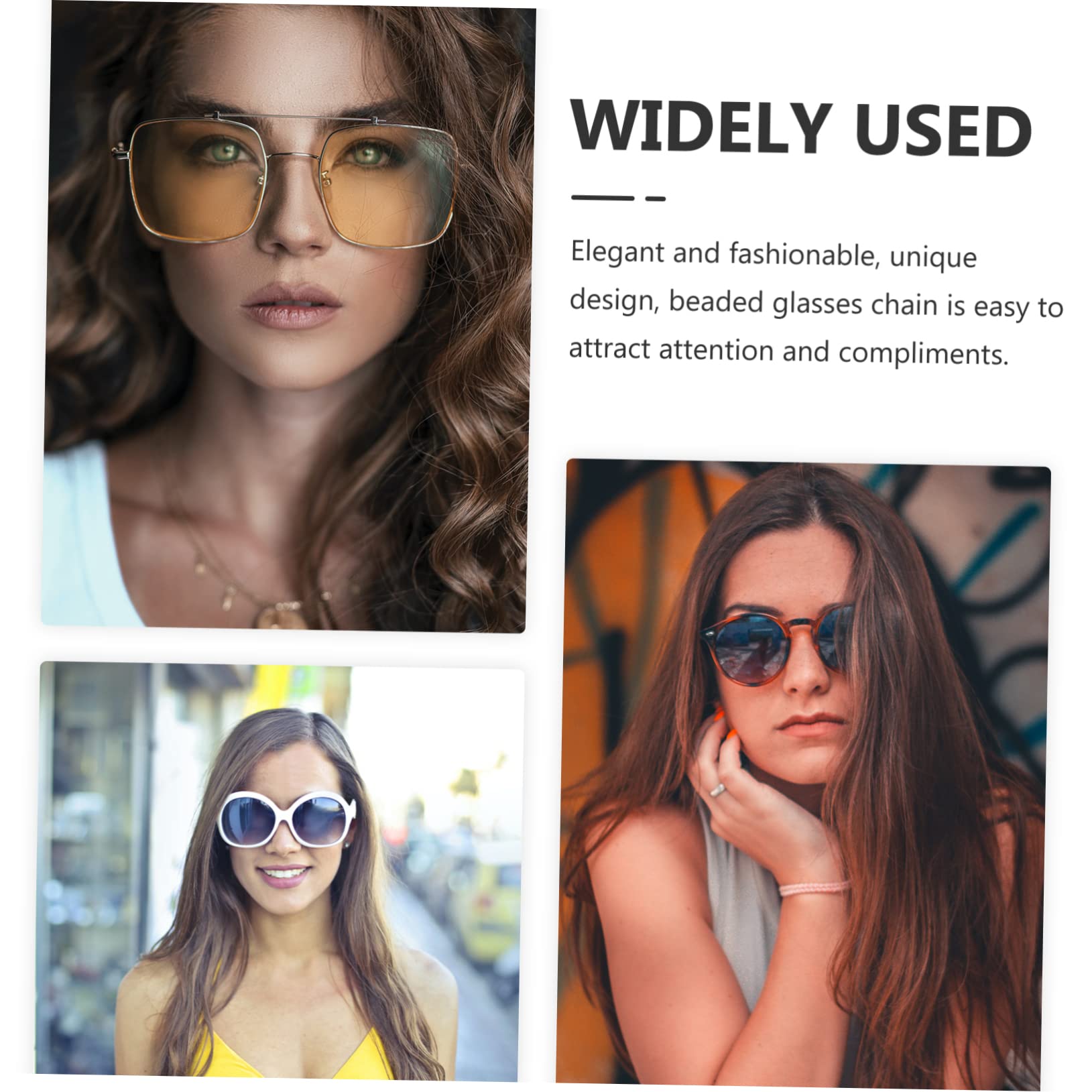 BESPORTBLE Catena Di Occhiali Uomo Occhiali Da Sole Catena Per Occhiali Con Perline A Forma Di Cinturino in Per Gli Occhi Catene Per Occhiali Da Donna Lega