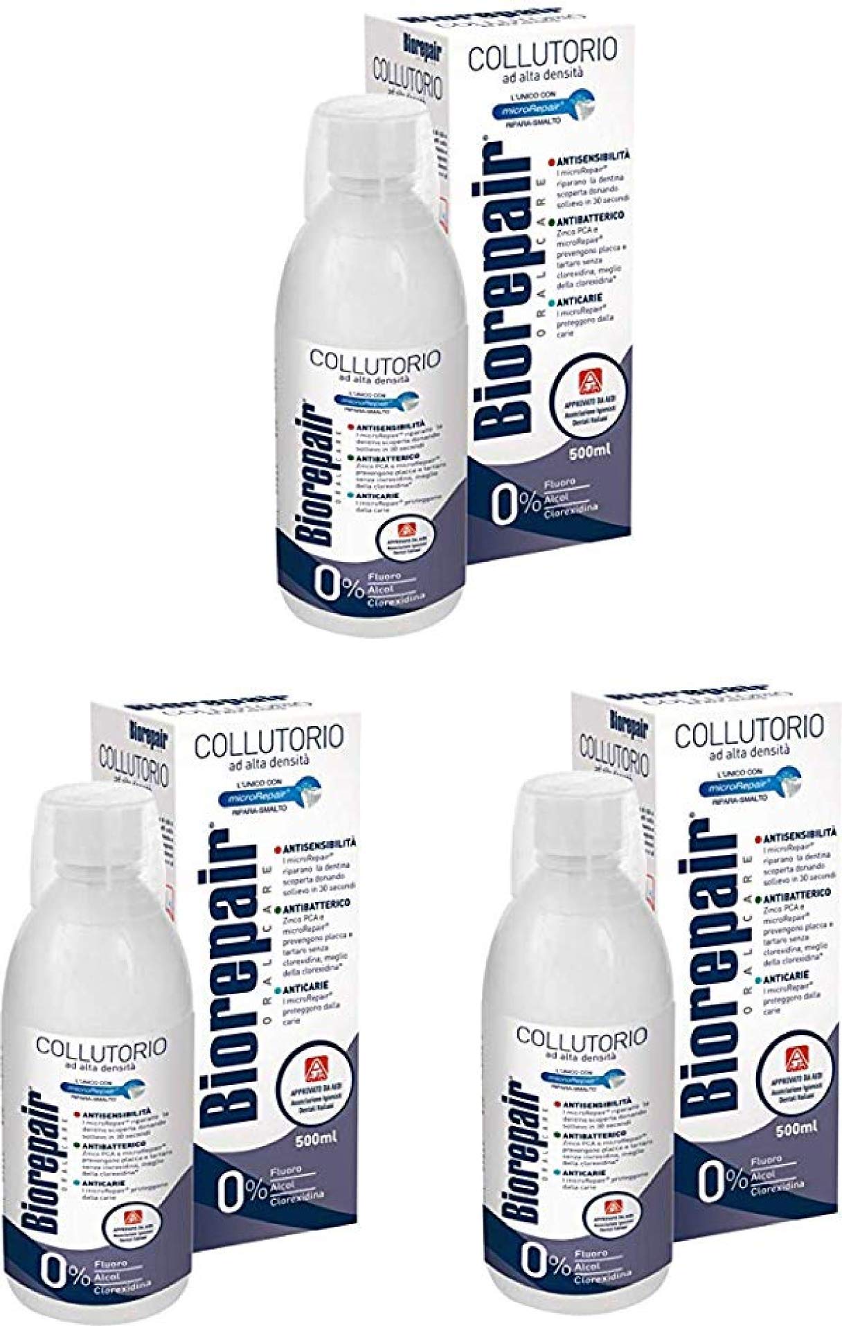 Biorepair: Collutorio Mouthwash 500ml/16.9 fl.oz - Pack of 3