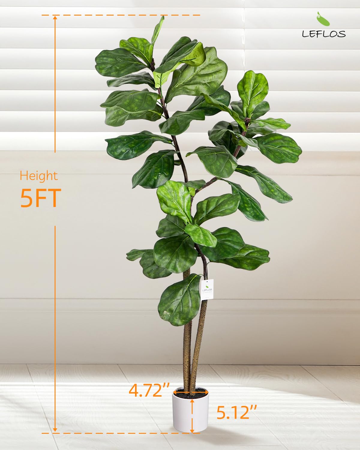 Amazon.de: Leflos 150cm knstliche Geigenfeige Innenbereich, Tropischer  Ficus Lyrata knstlich, knstliche Pflanze Geigenfeigebaum mit  verstellbarem AST und Blttern, deko fr Wohnzimmer, Bro, Fest & Party