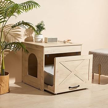 Amazon | CELAVY 猫 トイレ カバー 猫トイレ隠し 猫砂 飛散防止 トイレ