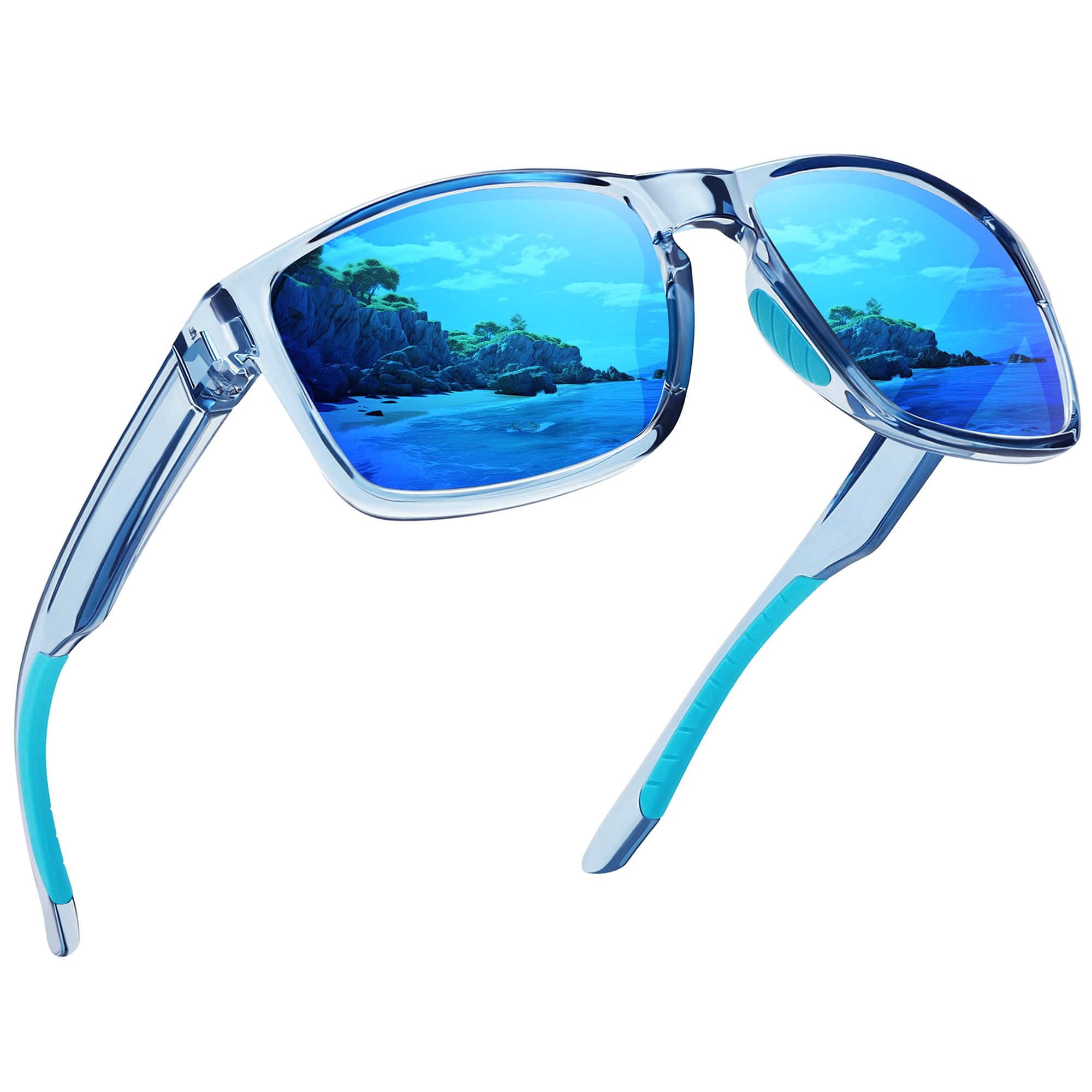 Sports Polarized Sunglasses for Men Women UV Protection Unbreakable Driving Running Fishing Hiking Sun Glasses