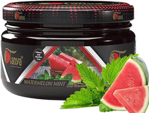 Tanya Herbales 100% Nicotina y Tabaco, sabores de cachimba Shisha Hookah, bolsa de 8.82oz (sandía menta)