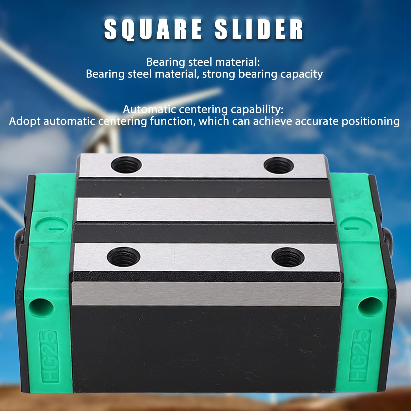 ANKROYU HGH25CA Linear Motion Slider Block, Bearing Steel Slide Block, Linear Guide Slider Block, High Accuracy Linear Slide Block for Machine Tools