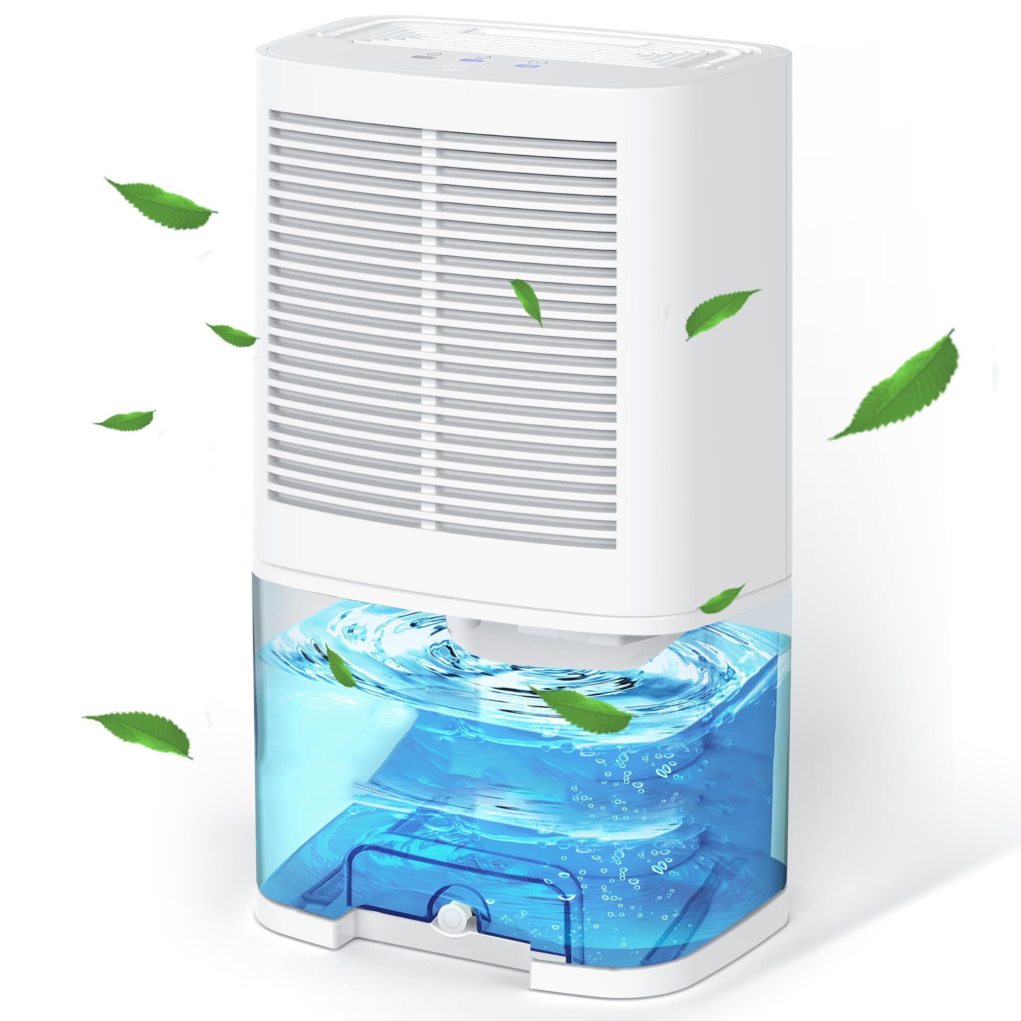 Gocheer Upgraded Dehumidifier for Home 480 Sq.ft Dehumidifiers with Drain Hose for Basements and Bathroom Remove Humidity for Bedroom Closet Kitchen Garage RV with 2000ML (64oz) Water Tank