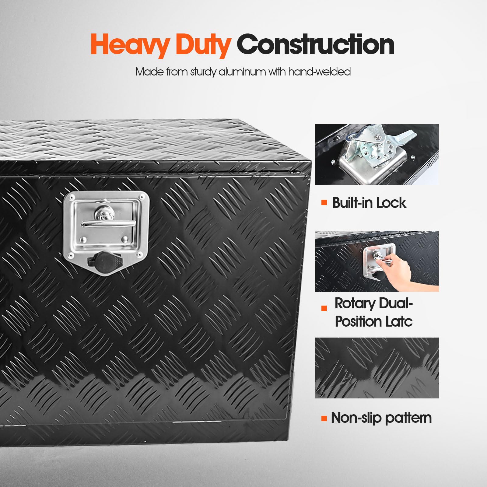 24" Aluminum Truck Toolbox - Lock & Keys -4