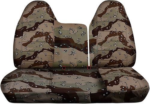 Miniatura 8 de TOTALLY COVERS Compatible con Ford F-150 F-250 Camo 1997-1998 (banco dividido delantero 4060), sin reposabrazosconsola camuflaje de humedales (16