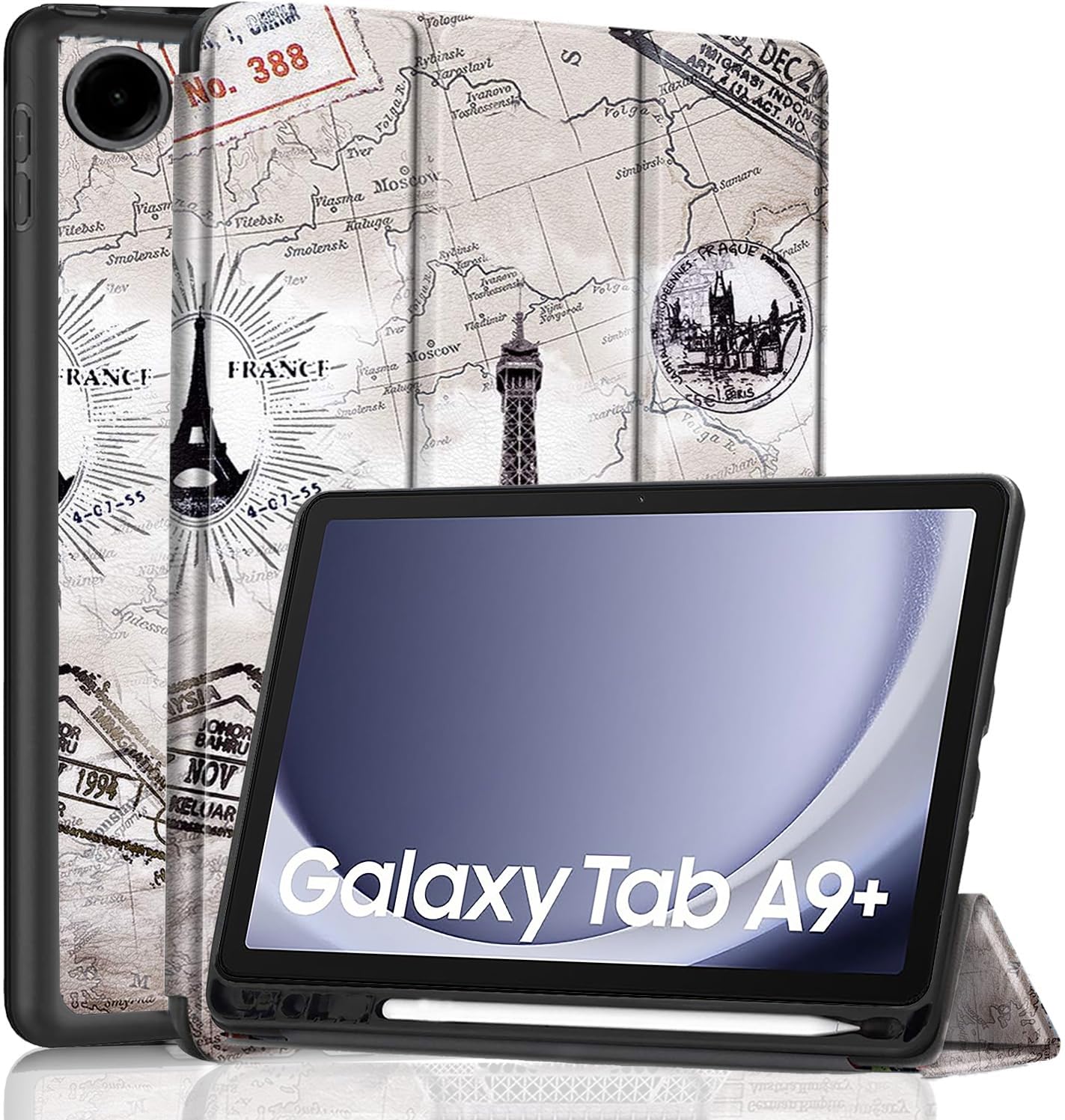 ProElite Cover for Samsung Galaxy Tab A9 Plus 11 inch case, Soft Flexible Flip Case Cover with S Pen Holder for Samsung Galaxy Tab A9+ 11 inch with Auto Sleep Wake [Recoil Series] - Eiffel (B0CYX3342B) Amazon Price History, Amazon Price Tracker