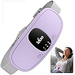 iDOO Portable Heating Pad, FSA Eligible Items Only List, Period Heating Pad with 3 Heat Levels and 3 Massage Modes, Electric Fast Heating Belly Wrap Belt, Gifts for Girlfriend Mom Wife Women (Purple)