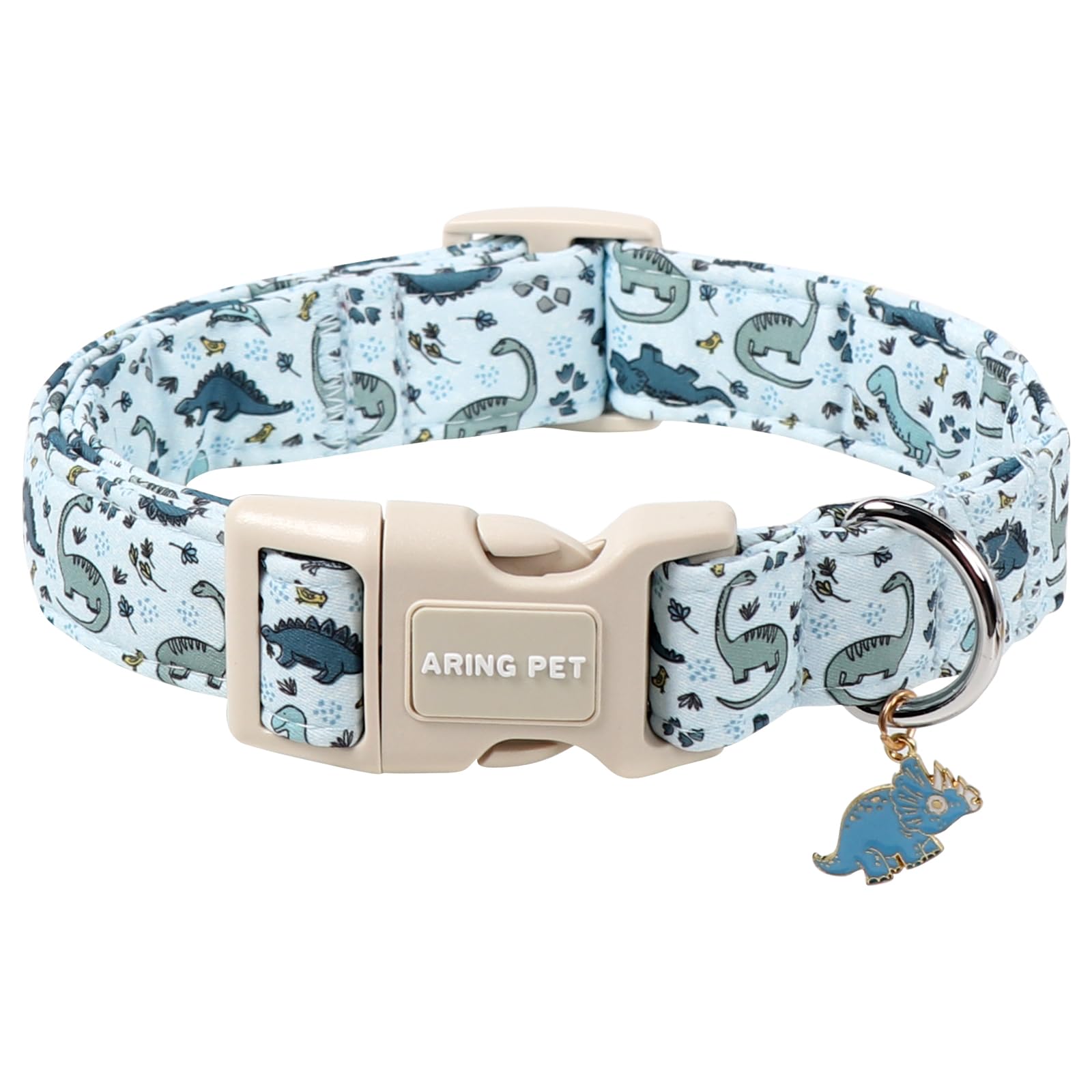 ARING PET Dog Collar, Cute Dinosaur Dog Collar, Soft&Comfortable Pet Collars with Quick Release Plastic Buckle for Boys&Girls Dogs, Small — image 1