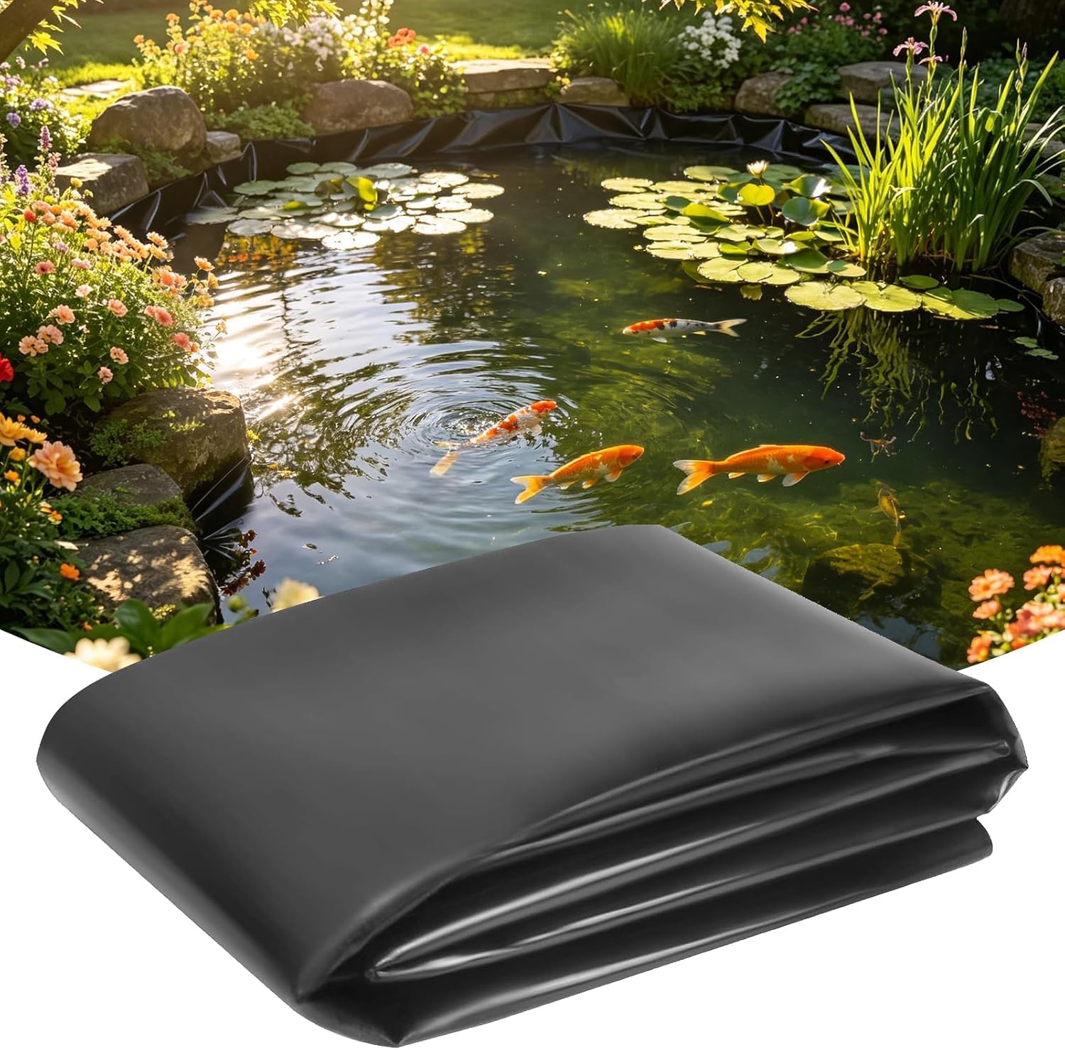 Storystore Pond Liner 2mx3m, 0.2mm HDPE Heavy Duty Pond Liner Waterproof