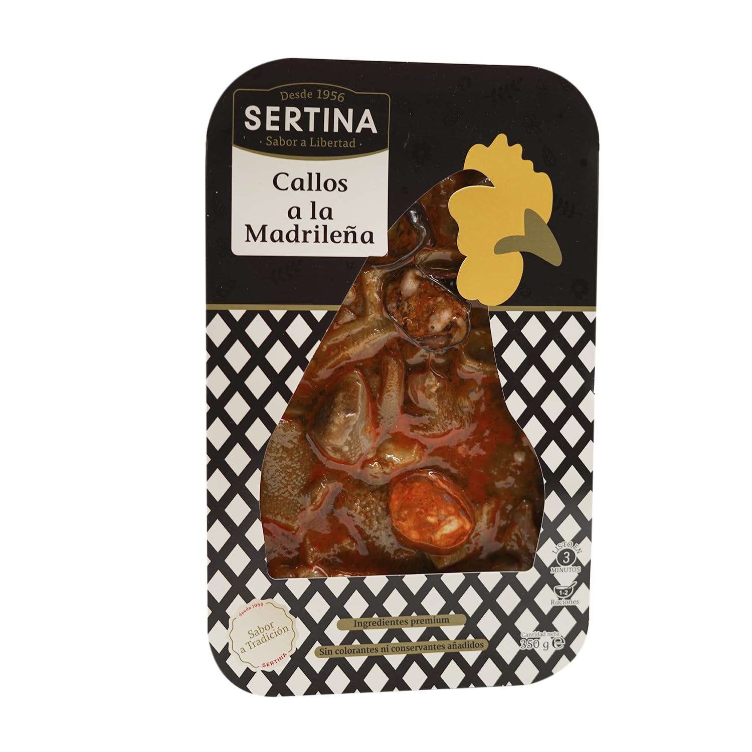 Sertina Callos a la madrileña, pack de 6 x 350g - Comida Gourmet Lista Para Comer Con Callos de Ternera Naturales y Embutidos Asturianos - Receta Tradicional Española, Sin Conservantes