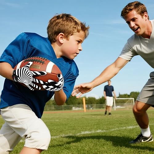 Miniatura 7 de DUFFOBAN Guantes de fútbol  Guantes de receptor de silicona para niños y jóvenes  Guantes de fútbol súper adhesivos para receptor deportivo para una
