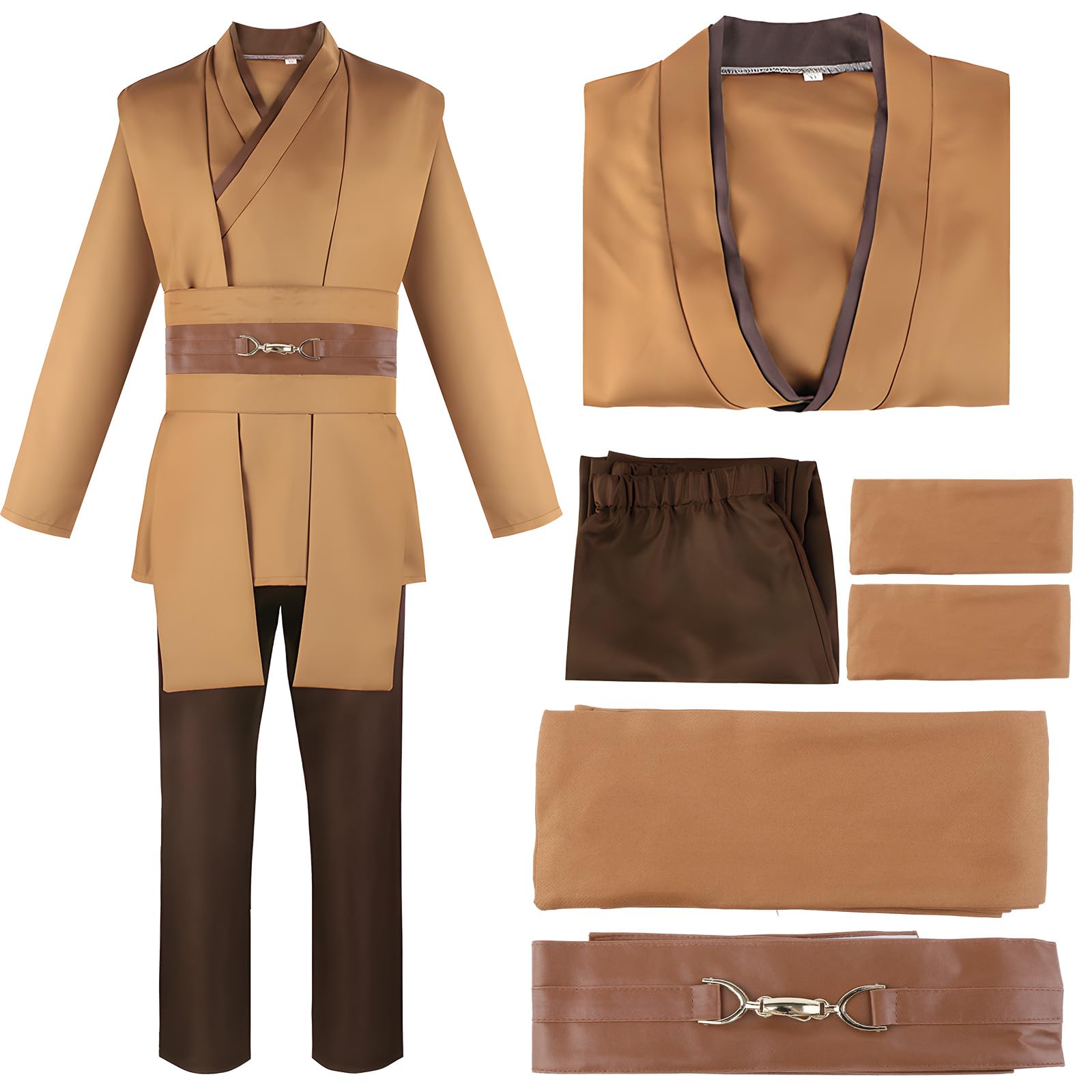 Kitimi Disfraz Je-d Adultos, Capa de Caballero con Capucha disfraz de Túnic, Disfraz Cosplay de Halloween Carnaval