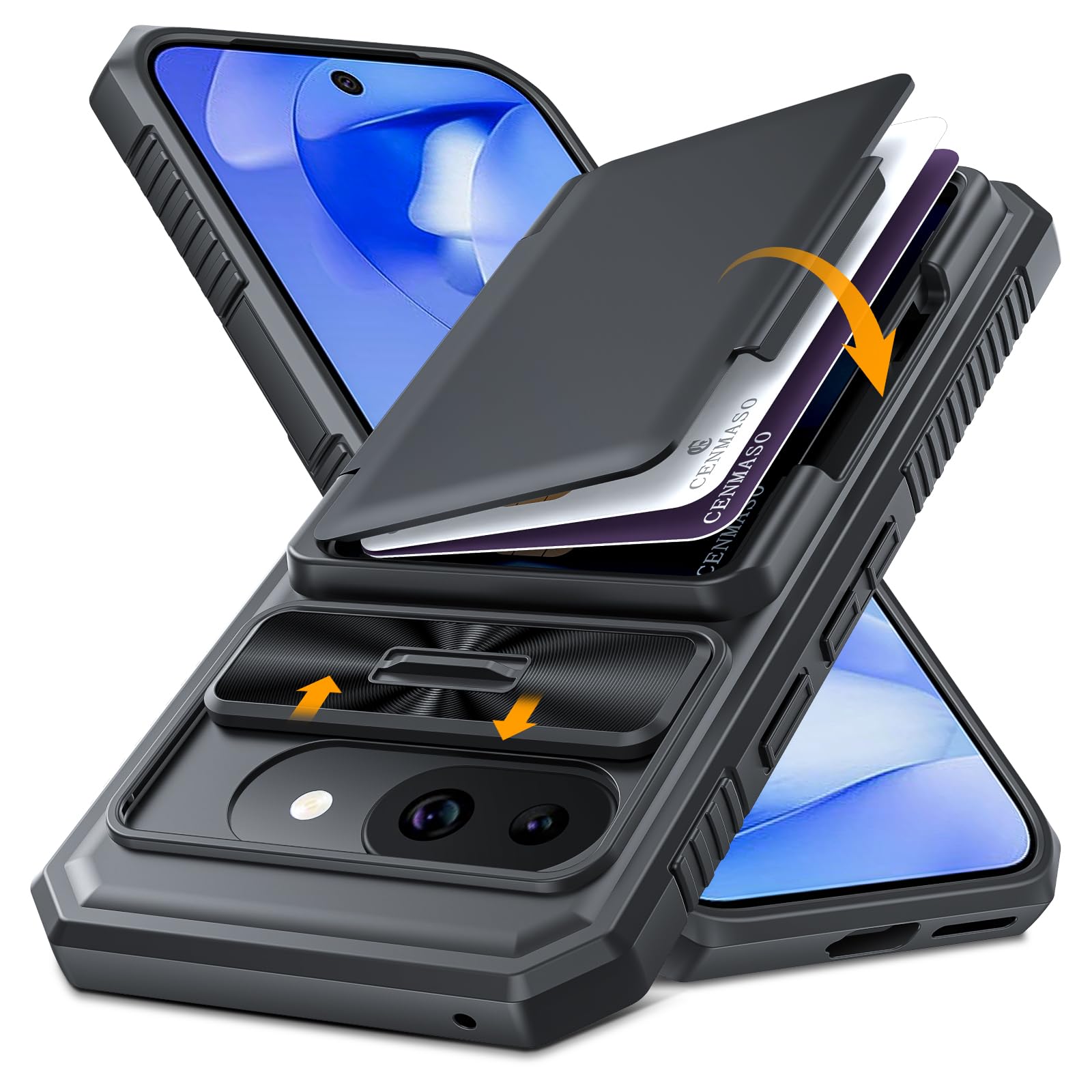Photo 1 of CENMASO Google Pixel 9a Case with Card Holder