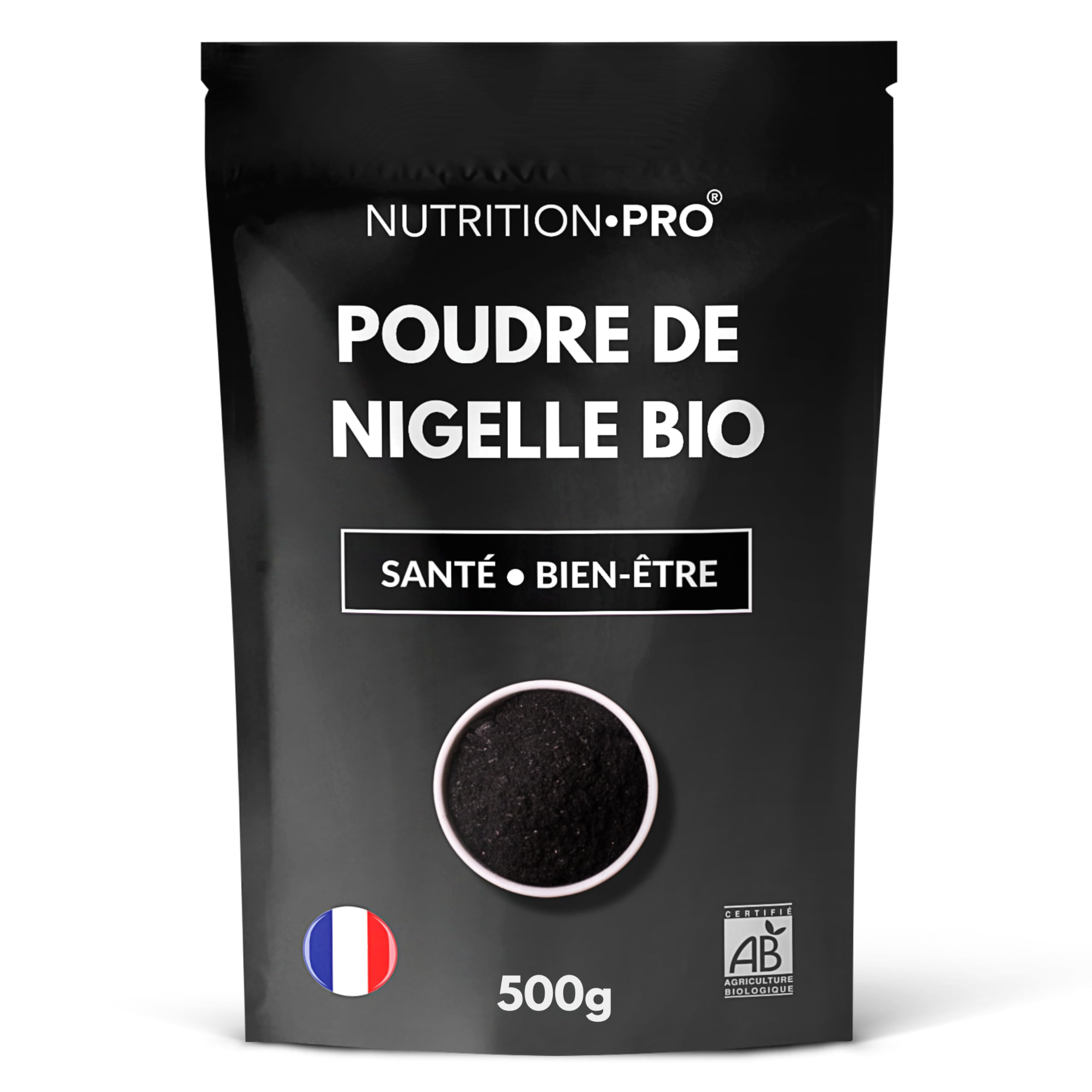 Graines de nigelle bio en Poudre | Pureté certifiée | Qualité supérieure | Agriculture biologique | Fabriqué en France | Nutrition Pro (100, Grammes)