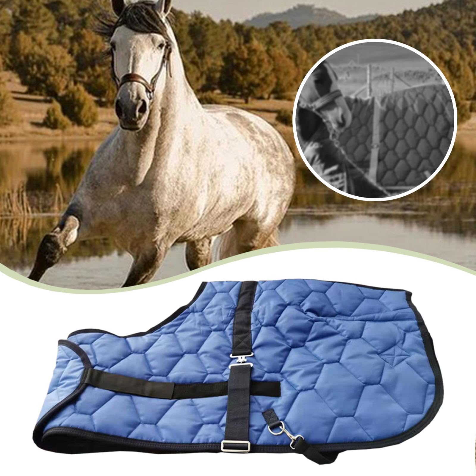 Winterdecke für Pferde, Putzdecke, Warme Pferdedecke, Warme Decke für Ställe Und Ausritte
