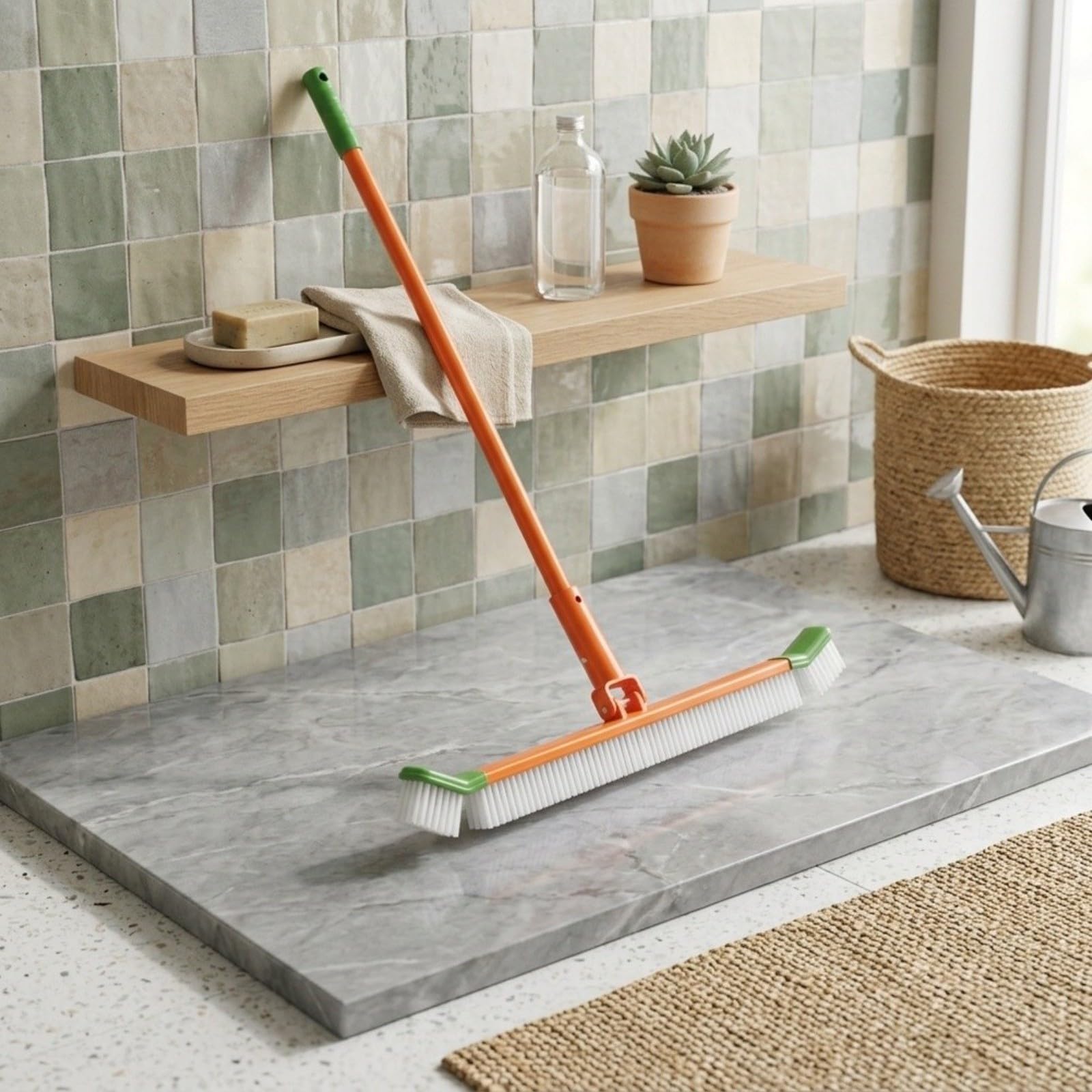 Spazzola curva per la pulizia della piscina, 60 cm, con accessori