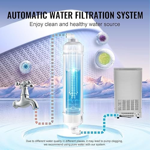 Miniatura 4 de VEVOR Máquina de hielo comercial, 110 libras24 horas, máquina para hacer hielo, 60 cubitos de hielo en 12-15 minutos, máquina de hielo independiente