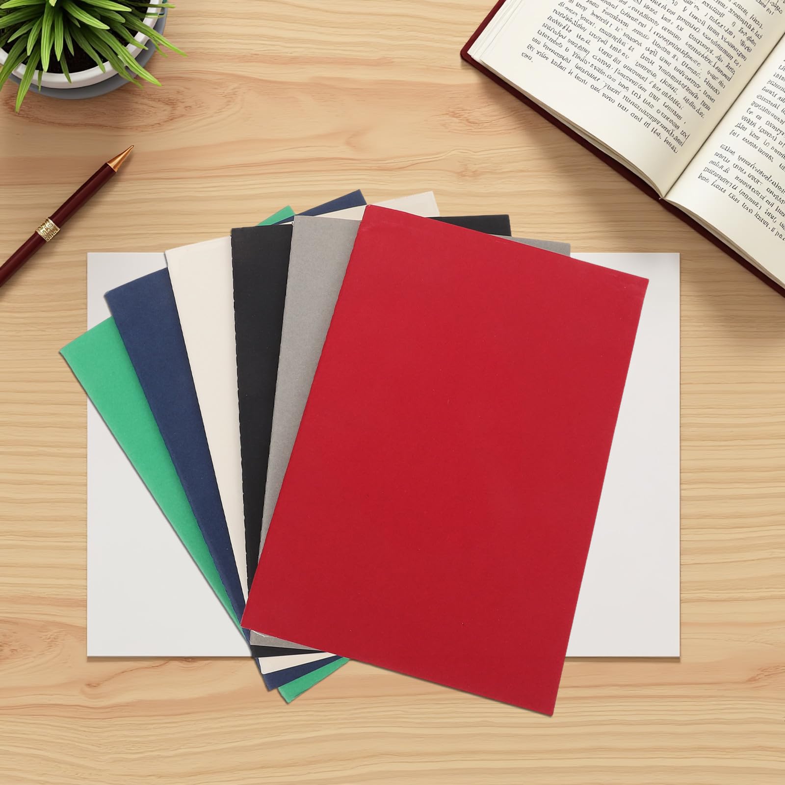 SHERCHPRY 12 Piezas Cuaderno de Bocetos Kraft A5 sin Líneas 60 Páginas, Libro