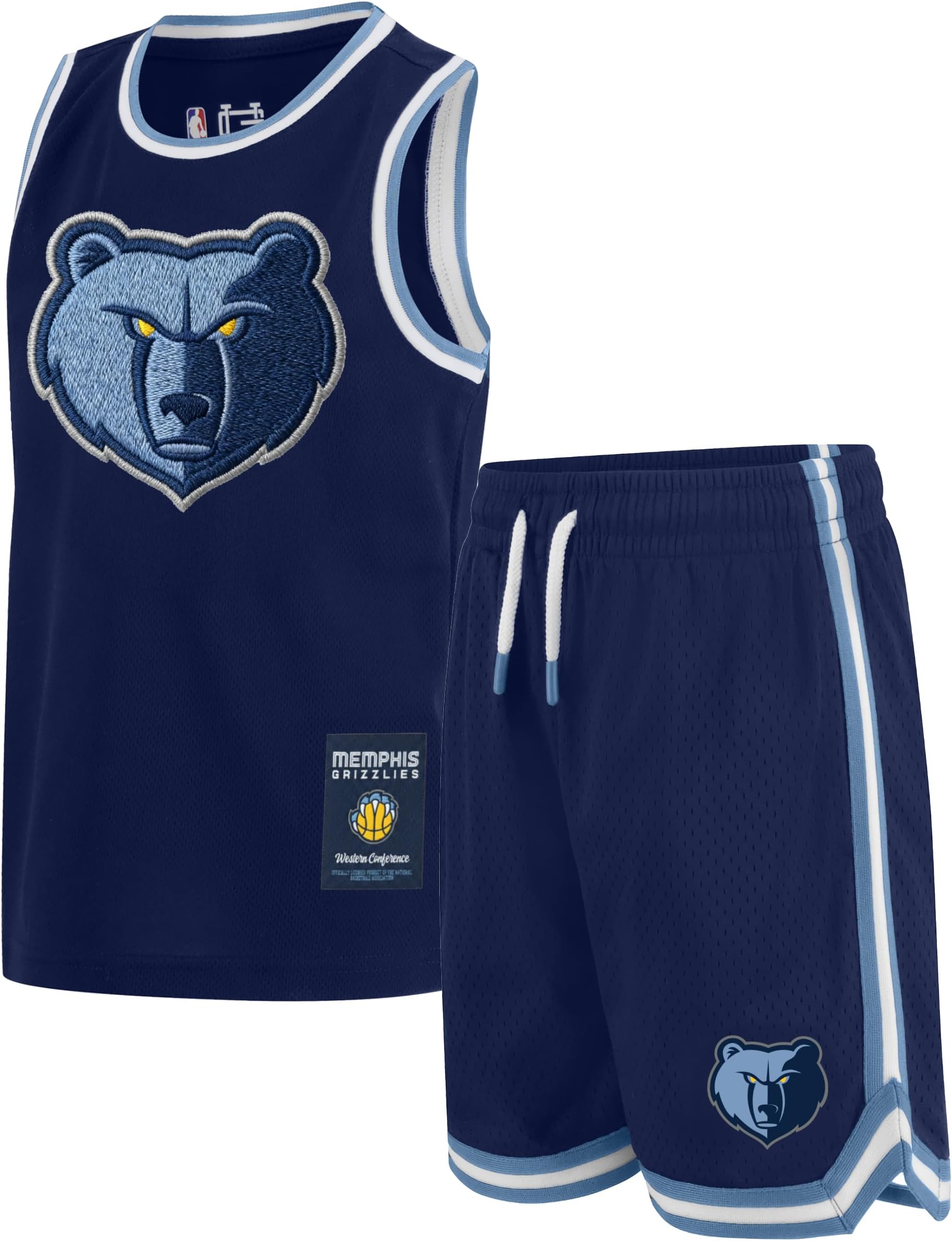 Ultra Game NBA boys Youth Active Knit Slam Basketball Training Jersey & Shorts Set