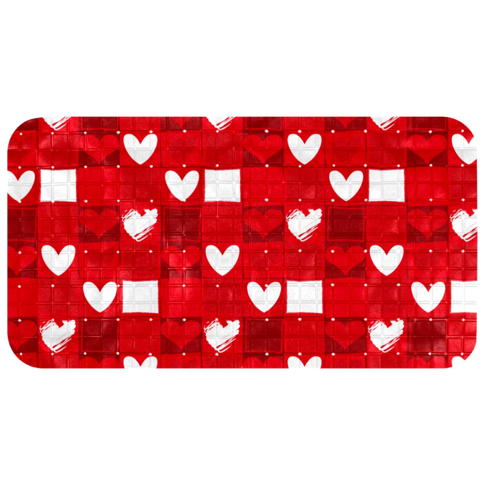 Alfombrillas de ducha seguras Bennigiry con diseño de corazón para evitar resbalones