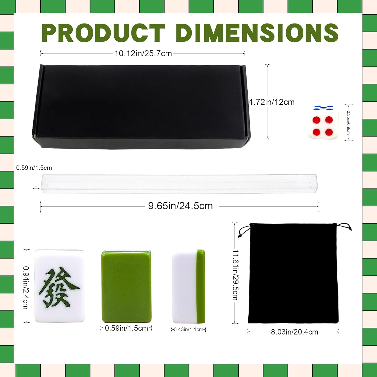 Mini Chinese Mahjong Set - 144pcs Traditional Travel Game with Case, Portable Small Mahjong for Beginners - Travel Mahjong Set (0.94 × 0.67 × 0.47)