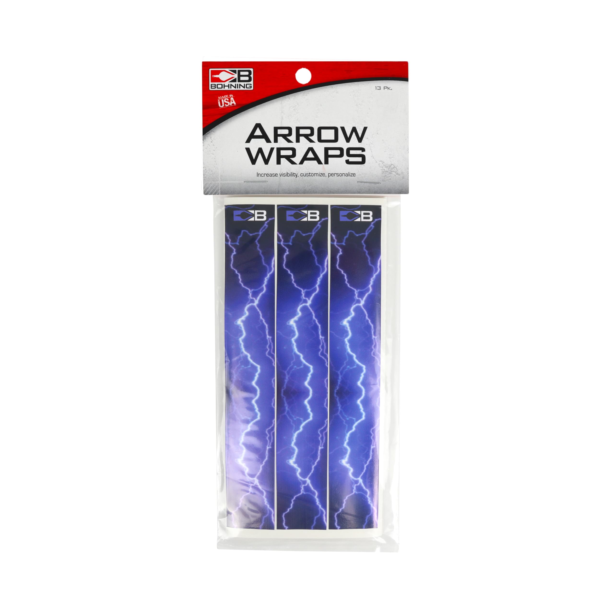 Bohning Flèche Wrap Bleu Lightning 7 po Standard 13 pk.