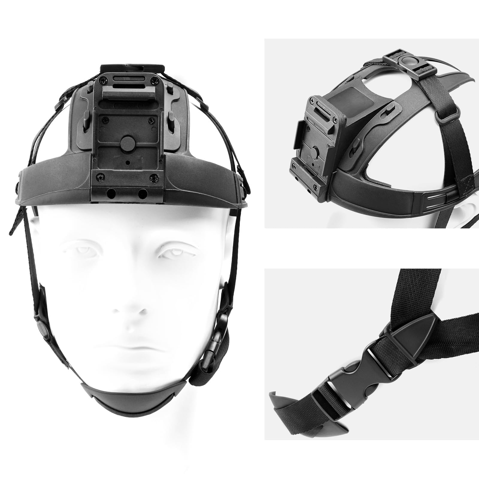 Generico Caschi Tattici Morbidi, Fascia per La Testa per Visori Notturni | Cappuccio regolabile per staffa NVG per cuffia, visori notturni e action camera, per NV8000 NVG10 NVG30 NVG50 PVS 14