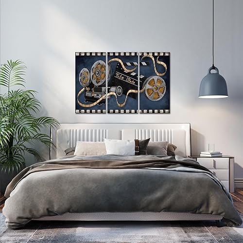 Miniatura 3 de RyounoArt Inicio Cine Decoración de pared Cine Película Pintura Imágenes Entretenimiento Familiar Sala de Medios Lienzo Arte de Pared Listo para