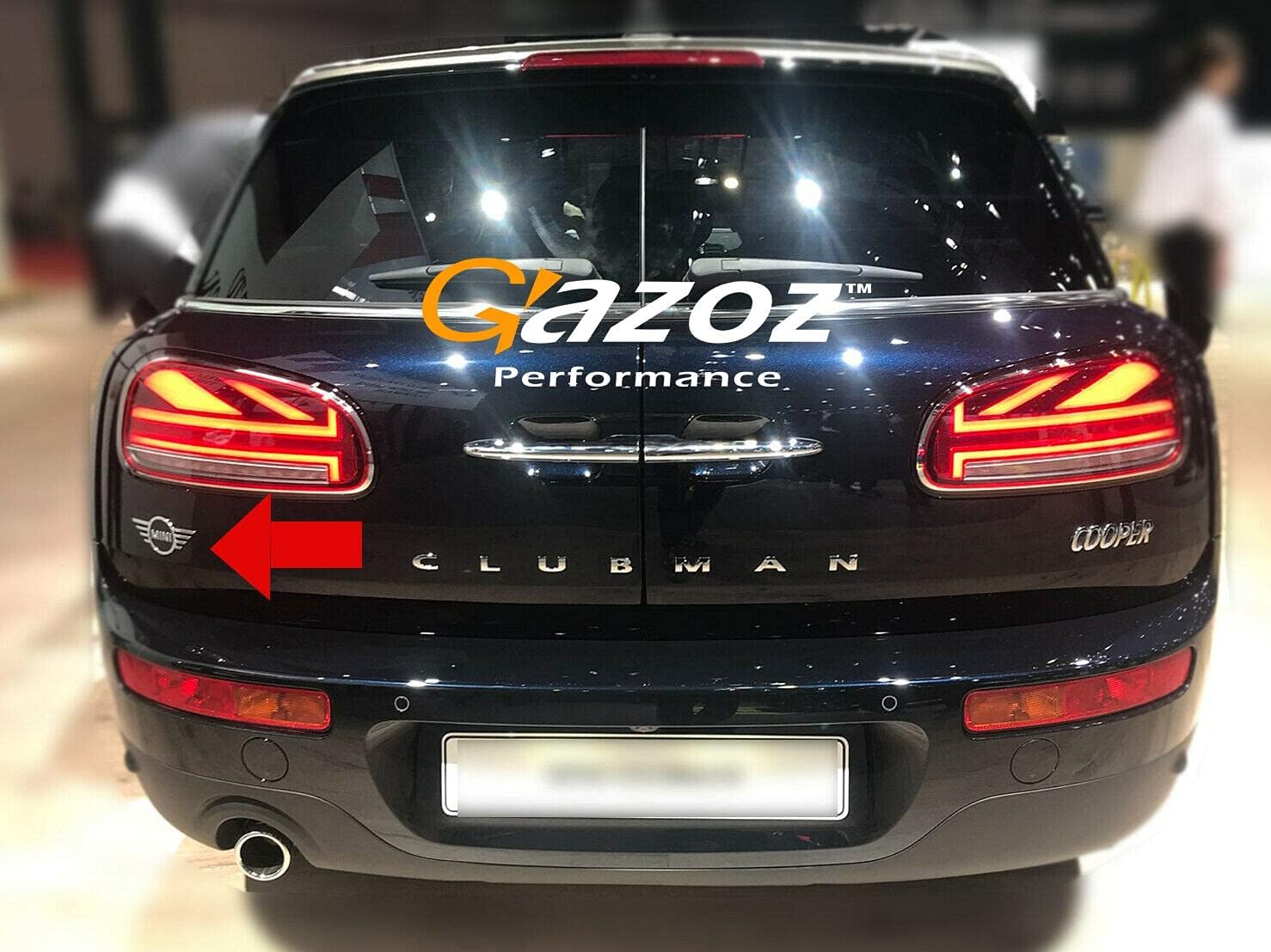 Front & Rear Glossy Black Emblem Badge Cover Compatible with 2019-up Clubman F54