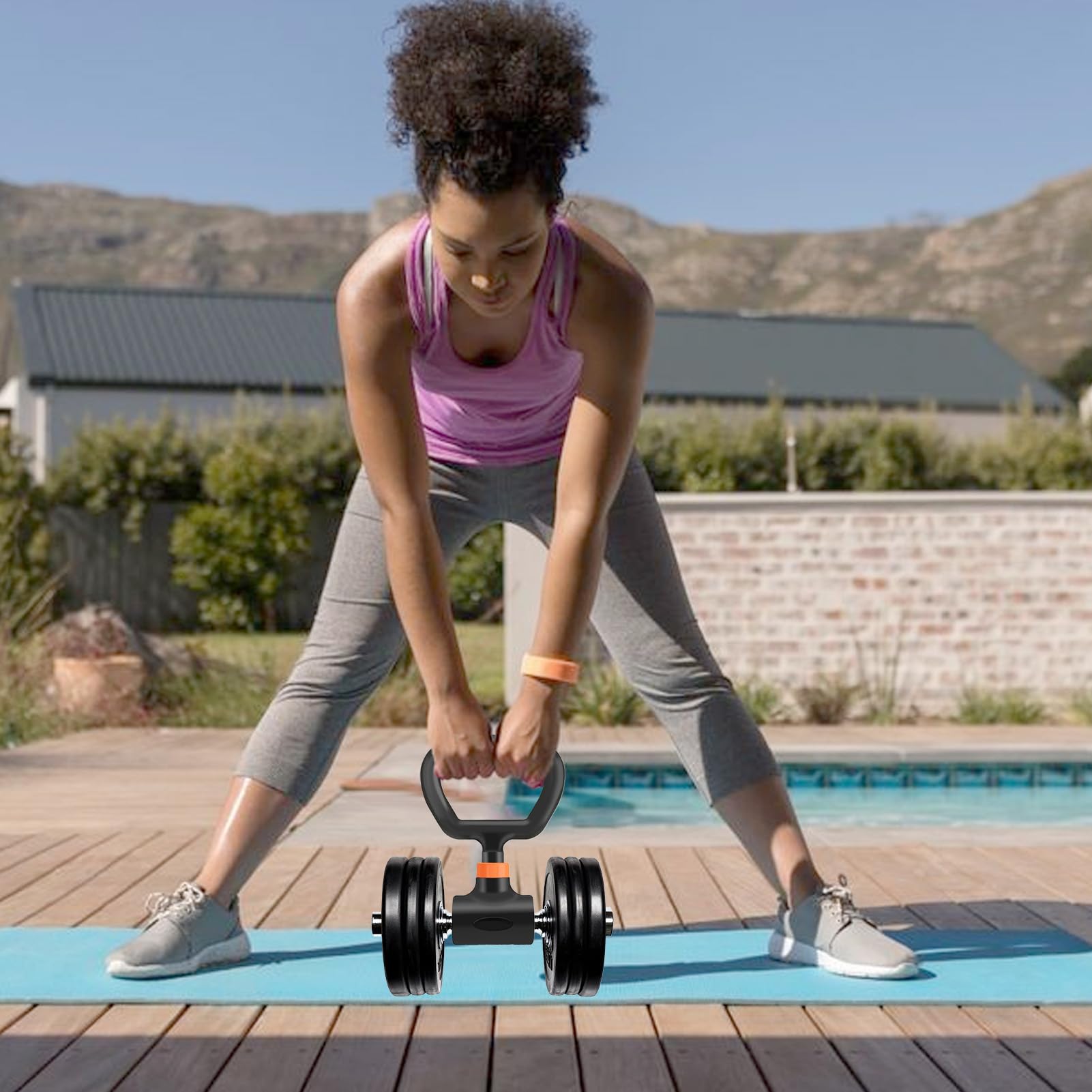 Uchwyt do kettlebell Regulowany Przenośny Sprzęt Do Ćwiczeń Fitness