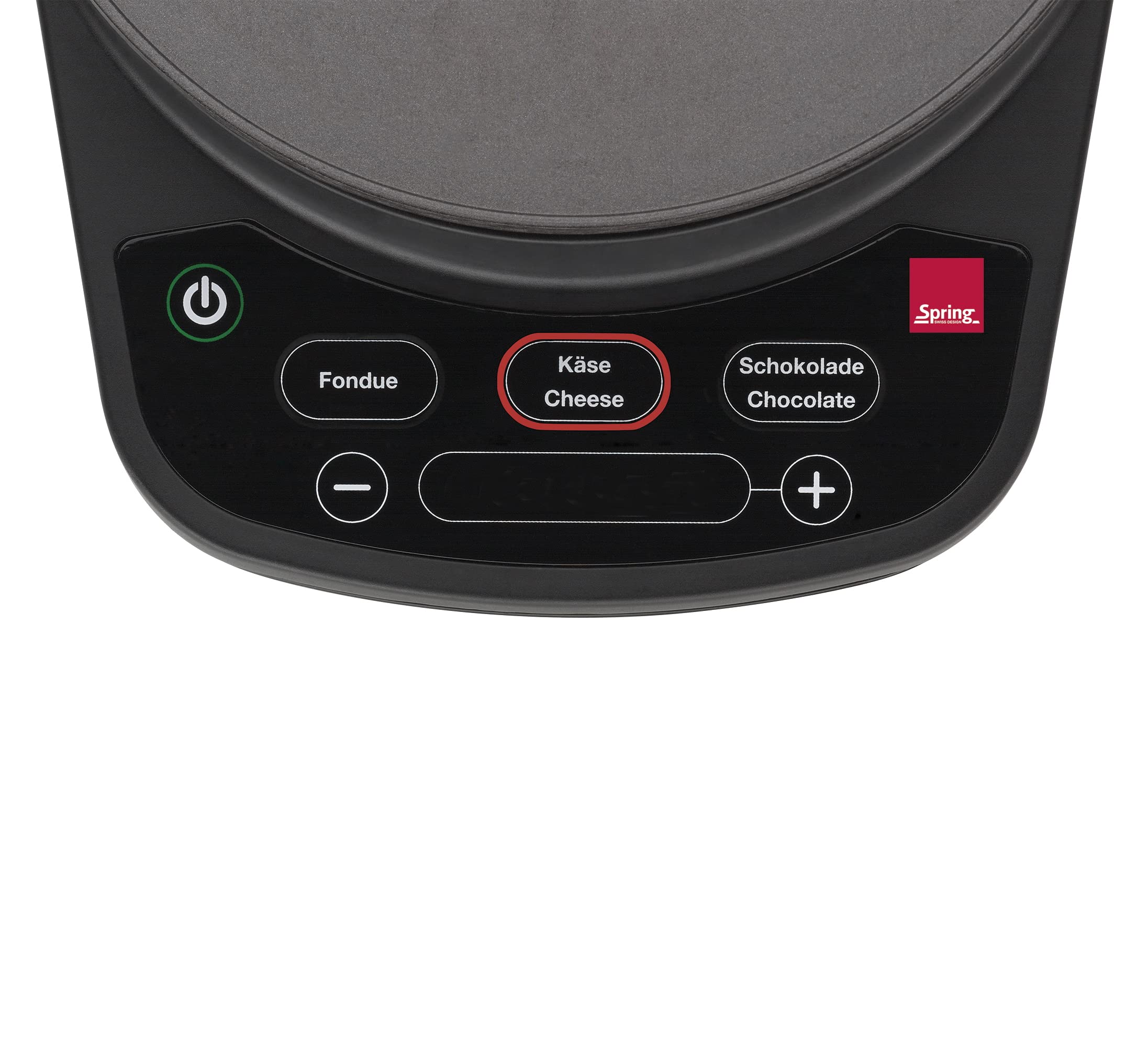 Spring Kit de fondue électrique pour 6 personnes - Régulation optimale de la température - Pour fondue au fromage, à l'huile ou au chocolat - Stable - Avec 6 fourchettes à fondue - 1,4 l