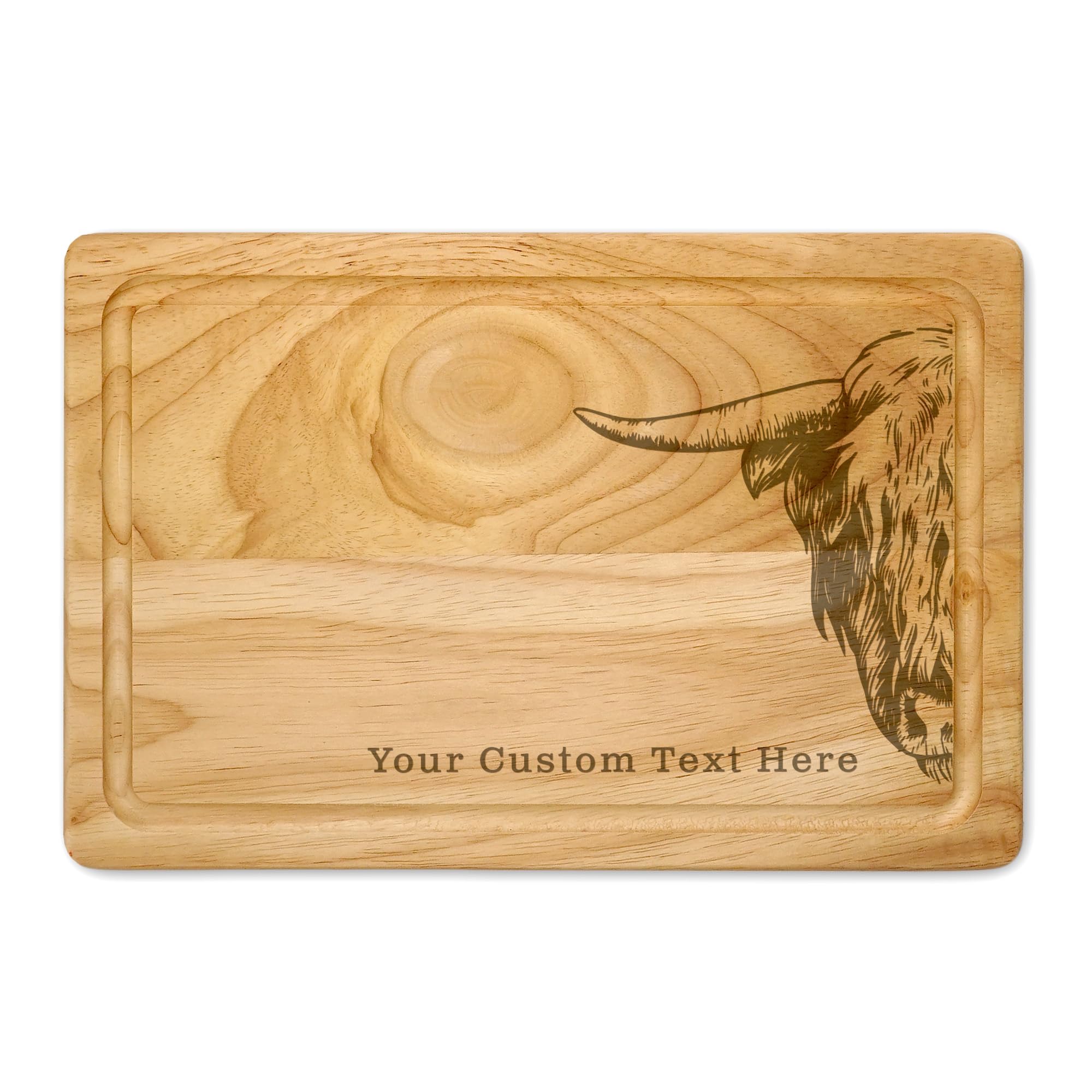 Highland Cow Wooden Chopping Board Scotland Cheese Board Serving Board Cutting Novelty Gift Birthday Christmas Housewarming (S)