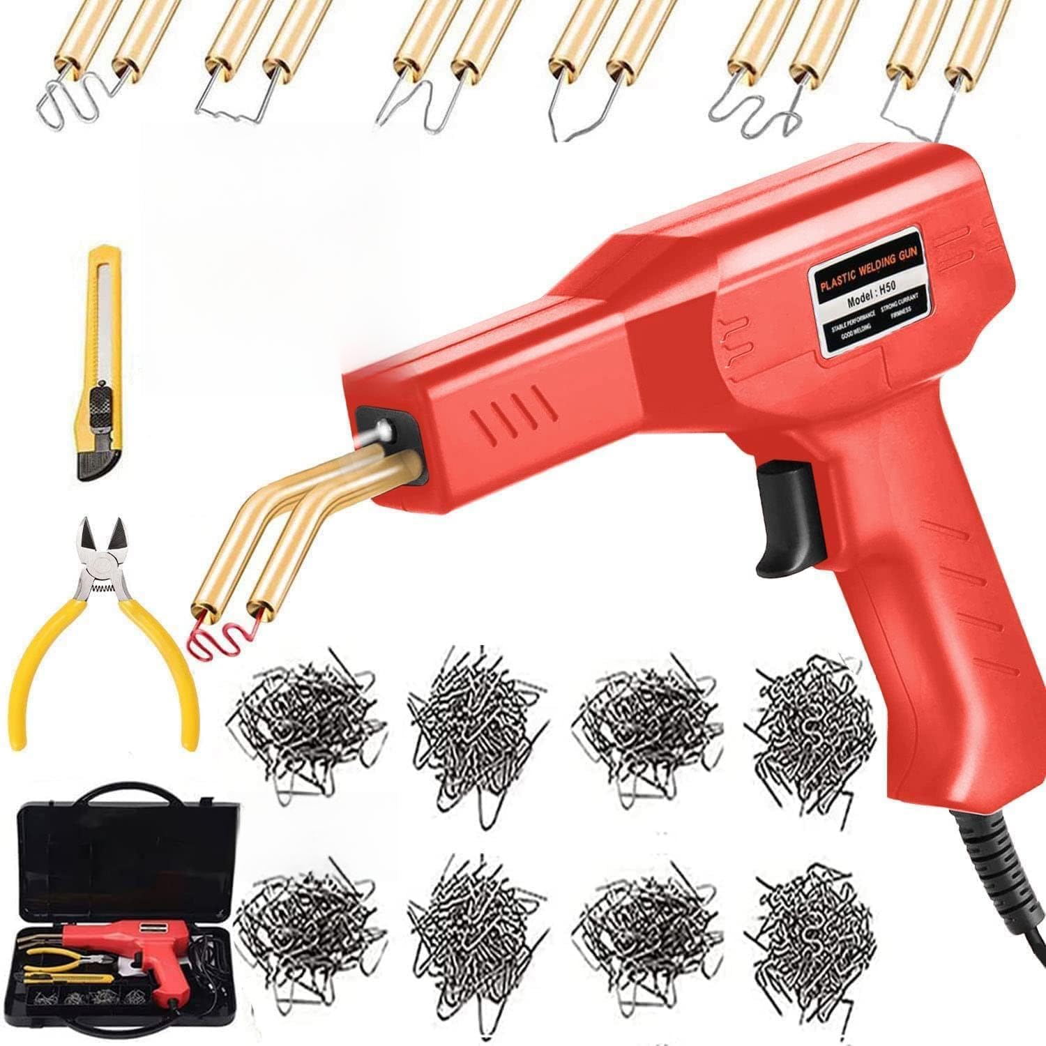 Plastic Welder Kit,Plastic Welding Car Bumper Repair Kit,Hot Stapler Kit
