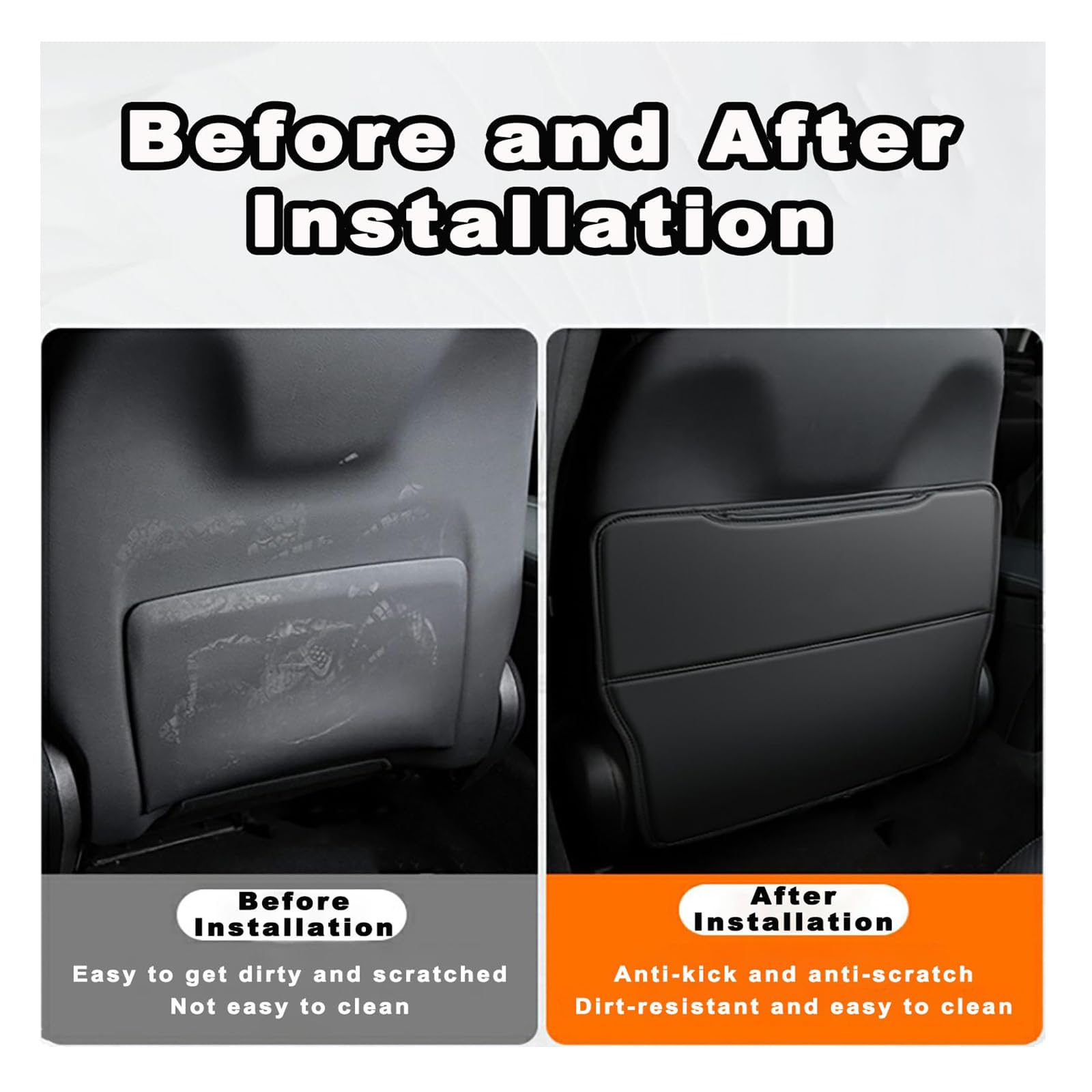 Organizadores Asiento Trasero Coche para Merc&edes B&ENZ E200 E260 E300 Protección Trasera para Asientos Coche, Almohadillas antipatadas, Bolsa Almacenamiento Trasera