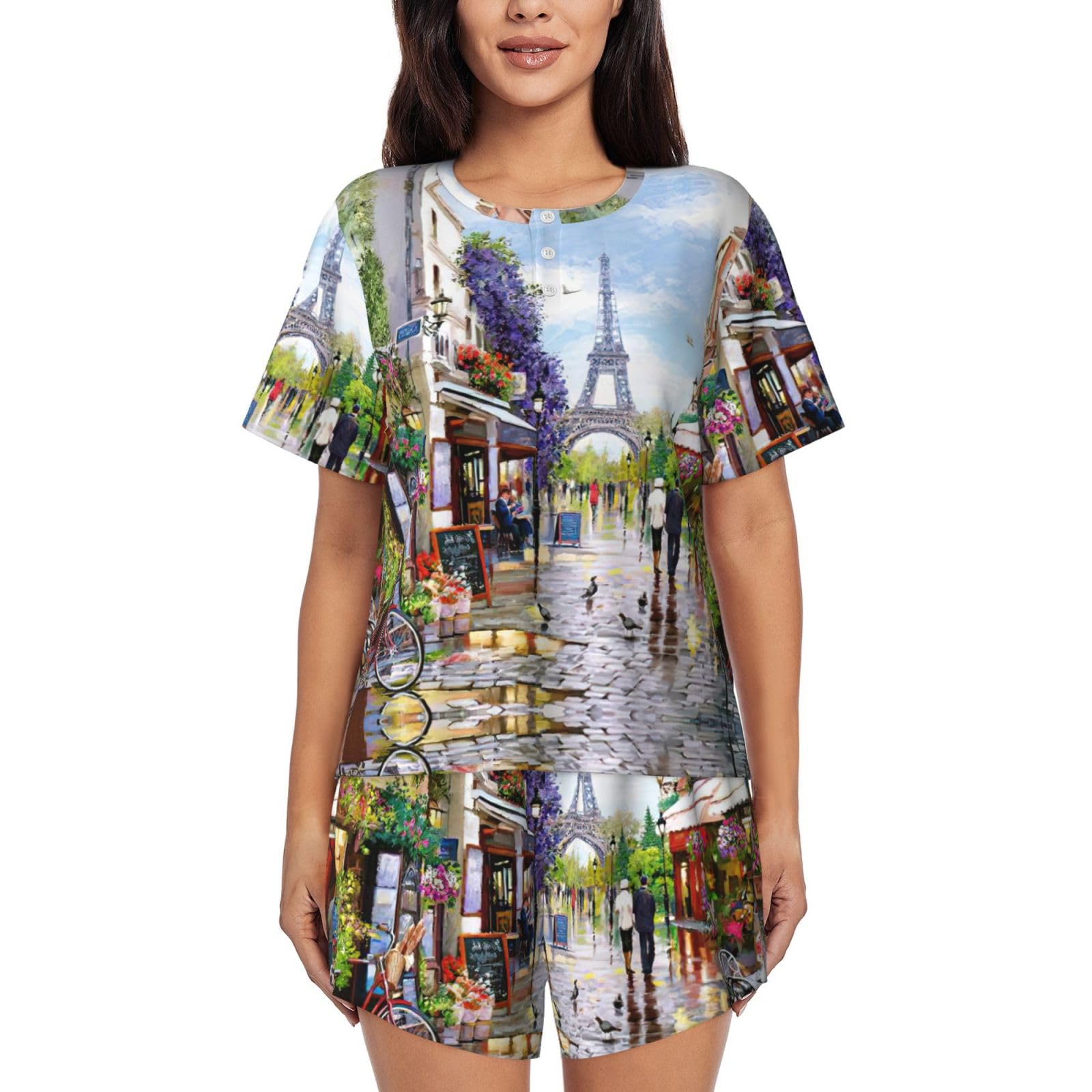 Ensemble de pyjama Paris de qualité supérieure avec finitions soignées - 8