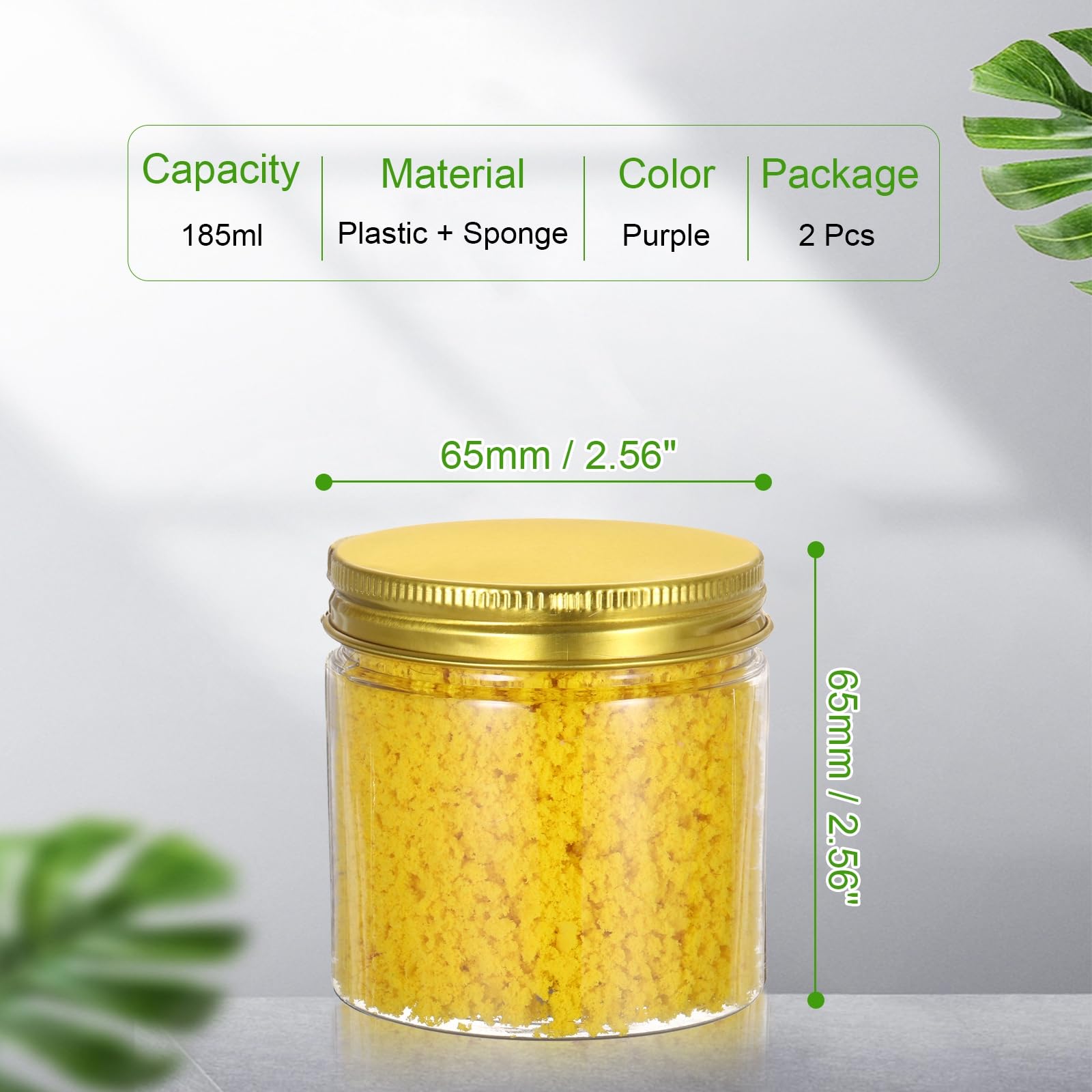 CoCud Model Flower Grass, 185ml Capacity, Fake Miniature Flower Grass Tree Sponge Yellow - Image 2