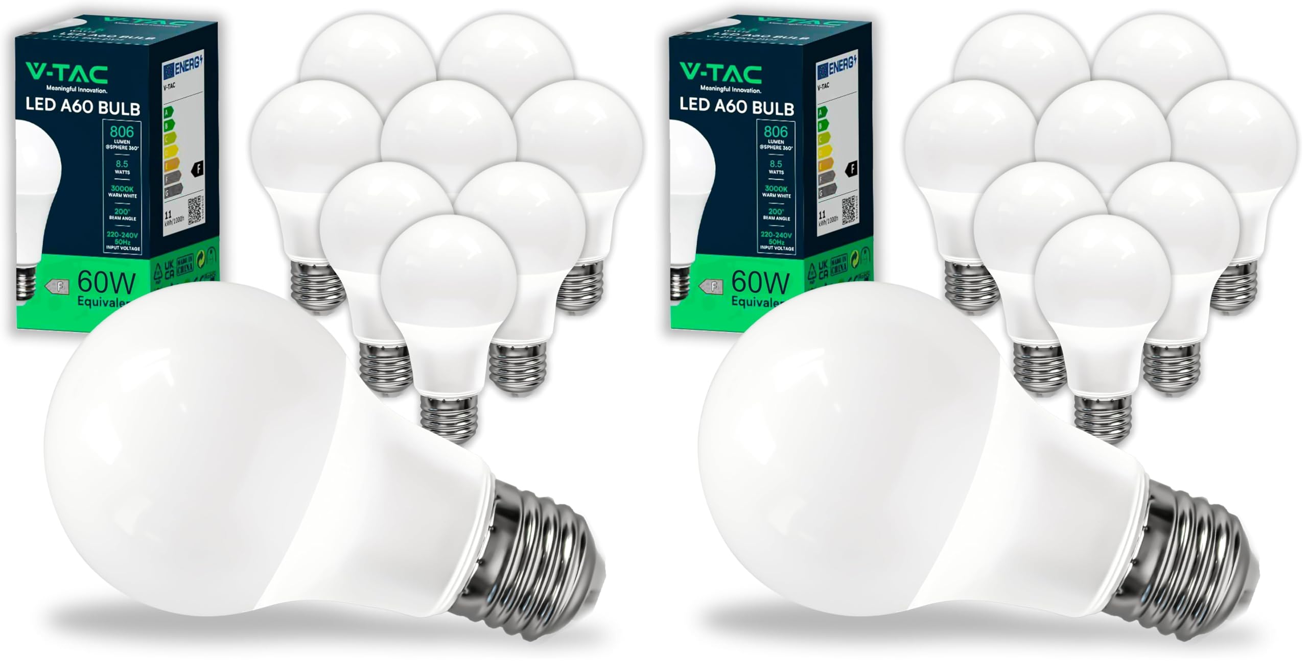 Ampoule LED filament bougie 2W blanc chaud V-TAC