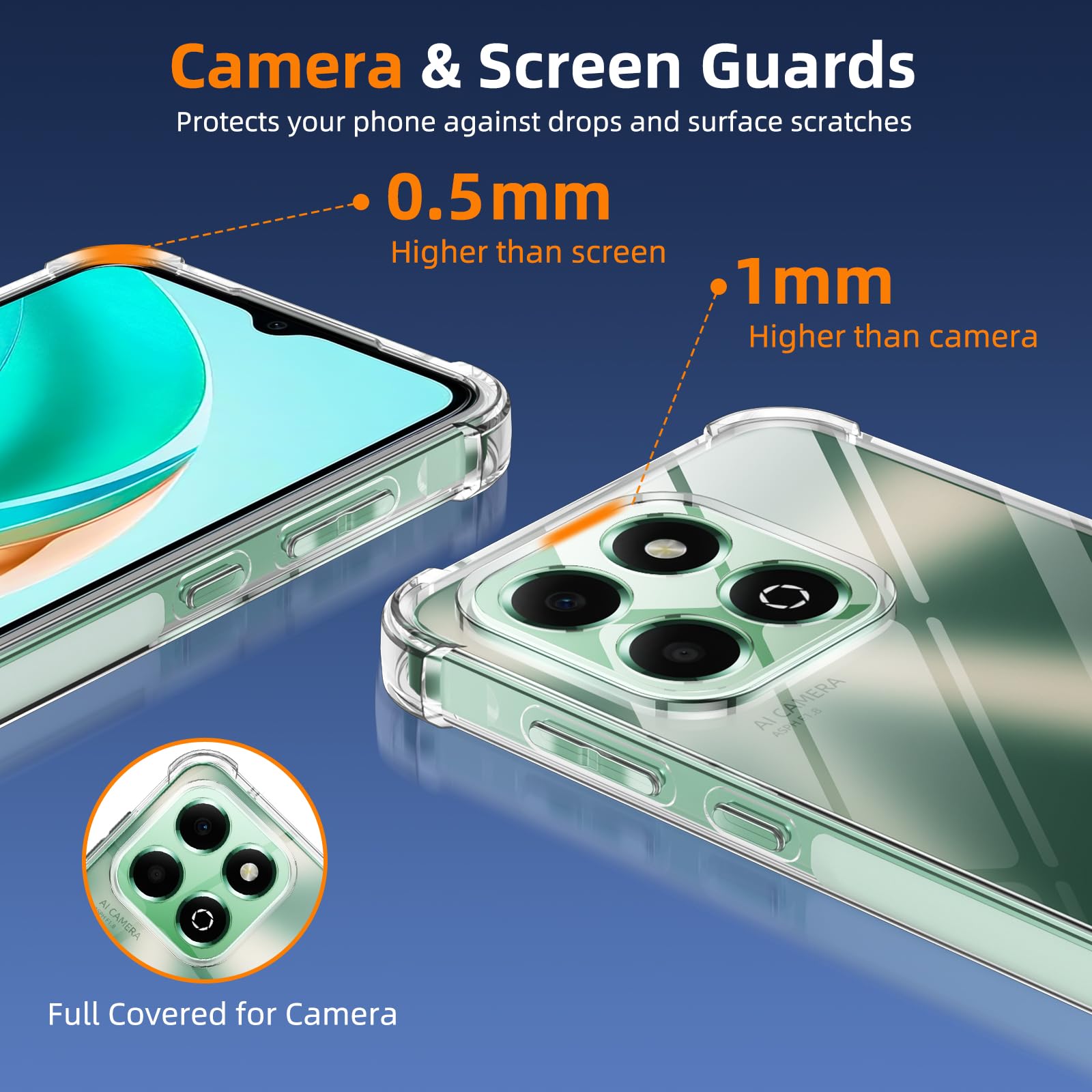 Coque Silicone Fine + Film écran Pour Honor X6b - Noir, Marque Htdmobiles