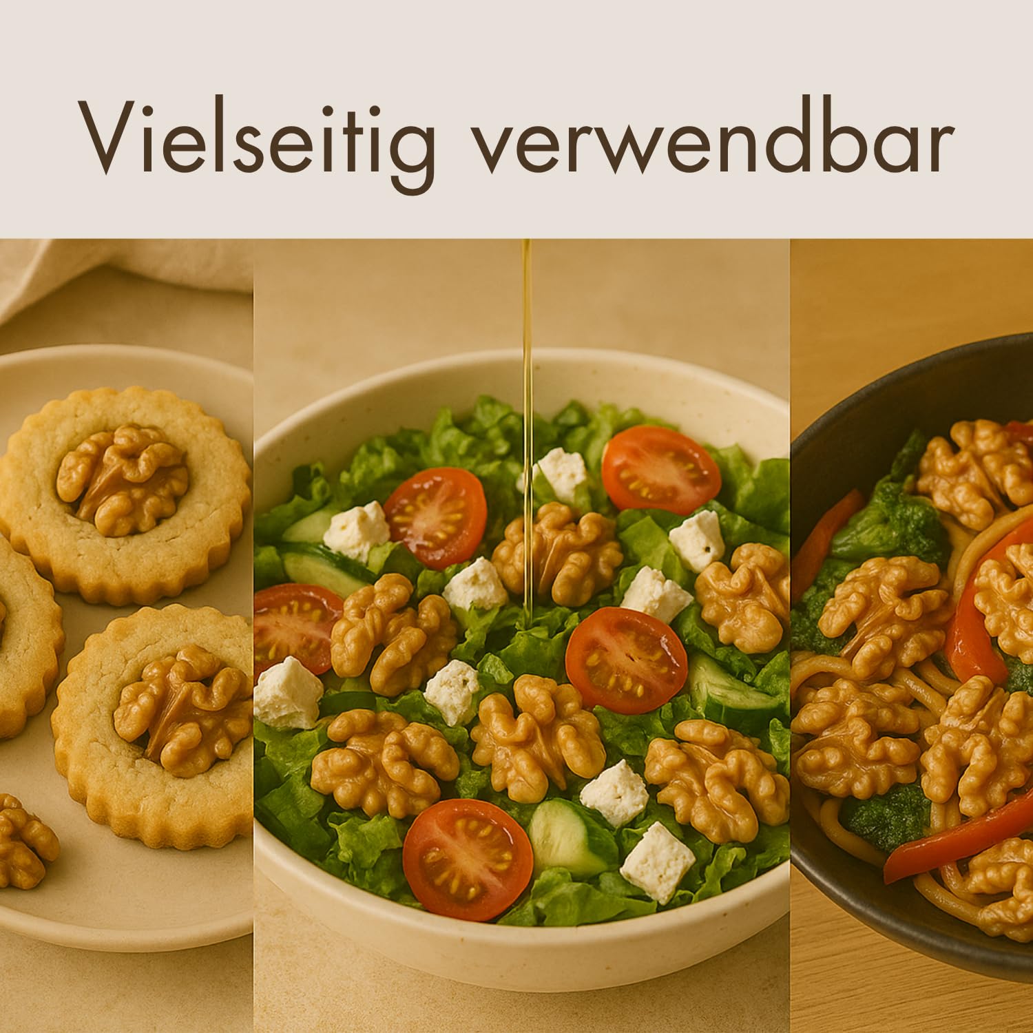 1001 Frucht - Walnusskerne naturbelassen,1kg, Neue Ernte, Milde Walnüsse ohne Schale aus Deutschland ohne Zusätze, Unbehandelte gesunde Nüsse - leckere Walnusshälften Rohkost-Qualität