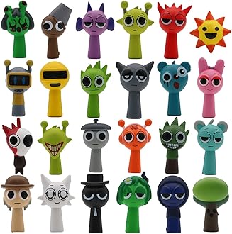 24PCS Sprunki Models Set, Sprunkies Statues Whole Set, Doll Decoration, Suitable for Game Fans Collections Birthday 5cm