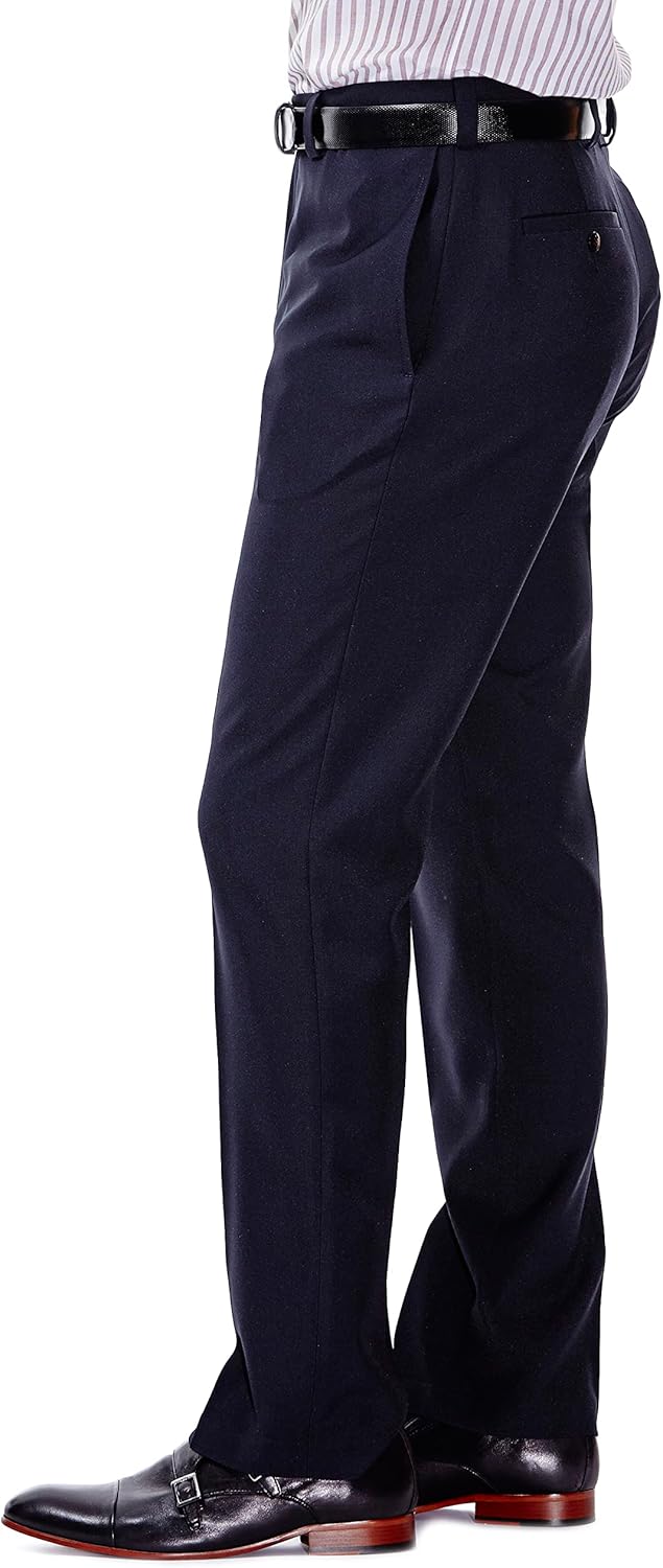 Haggar Men's E-CLO Repreve Stria Flat Front Dress Pant - Image 3